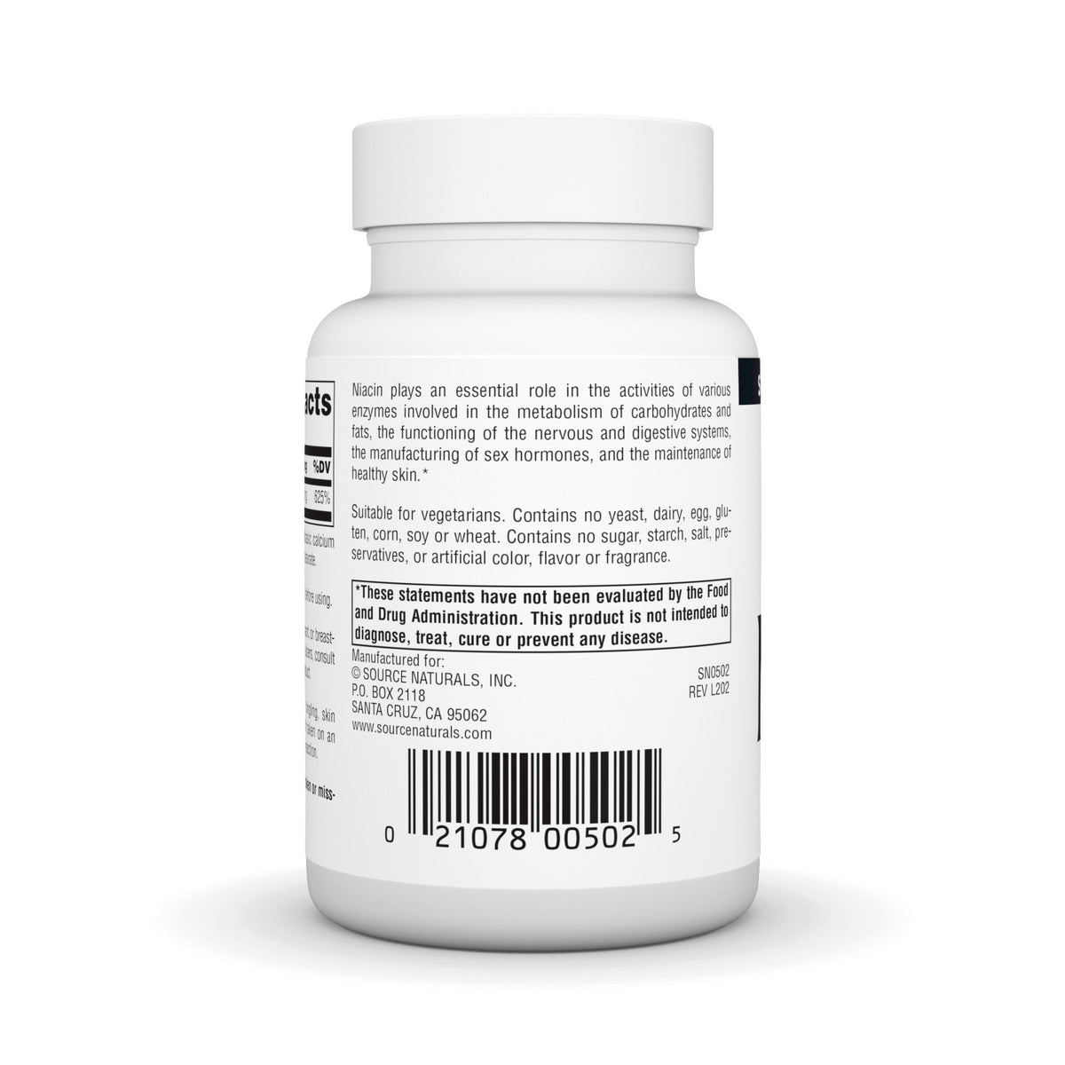 Source Naturals, Inc. Niacin 100mg 250 Tablet