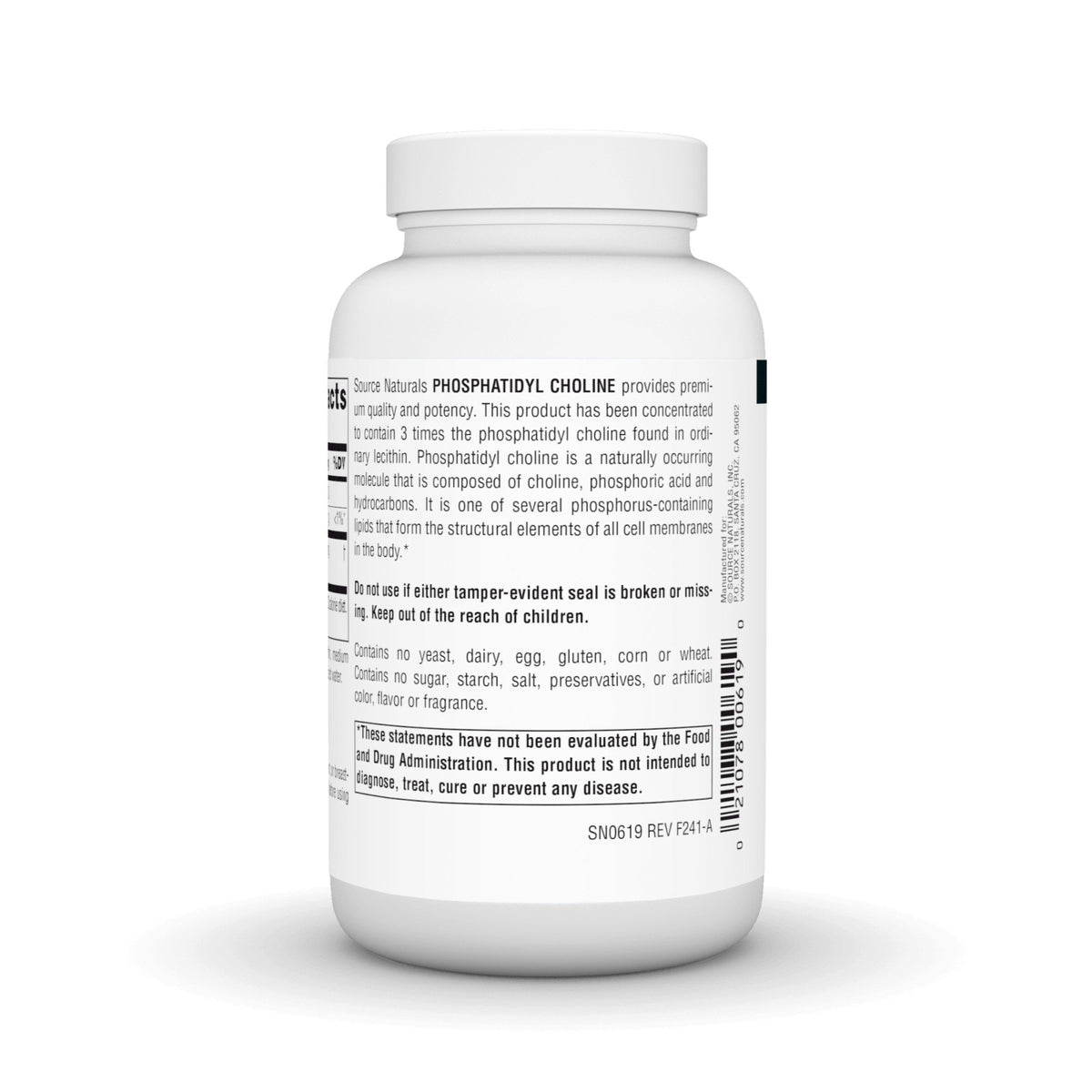 Source Naturals, Inc. Phosphatidyl Choline 420mg 90 Softgel