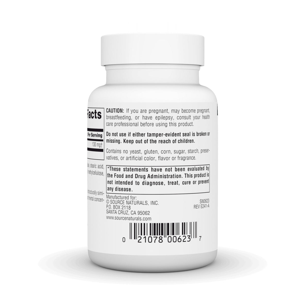 Source Naturals, Inc. DMAE 130mg 100 Tablet