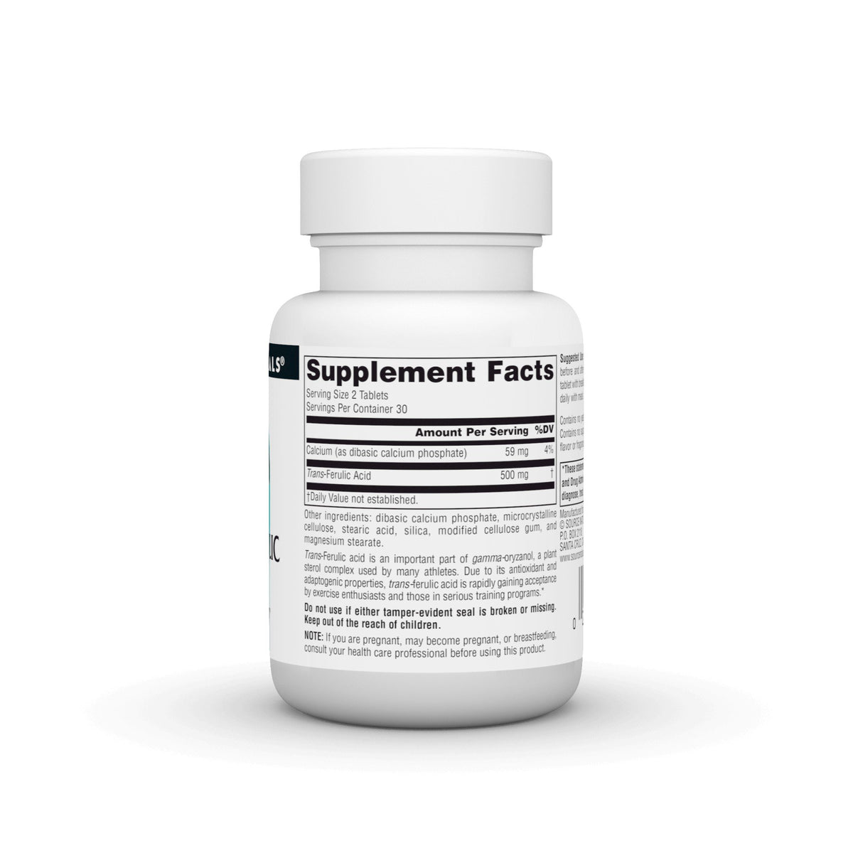 Source Naturals, Inc. Trans-Ferulic Acid 250mg 60 Tablet