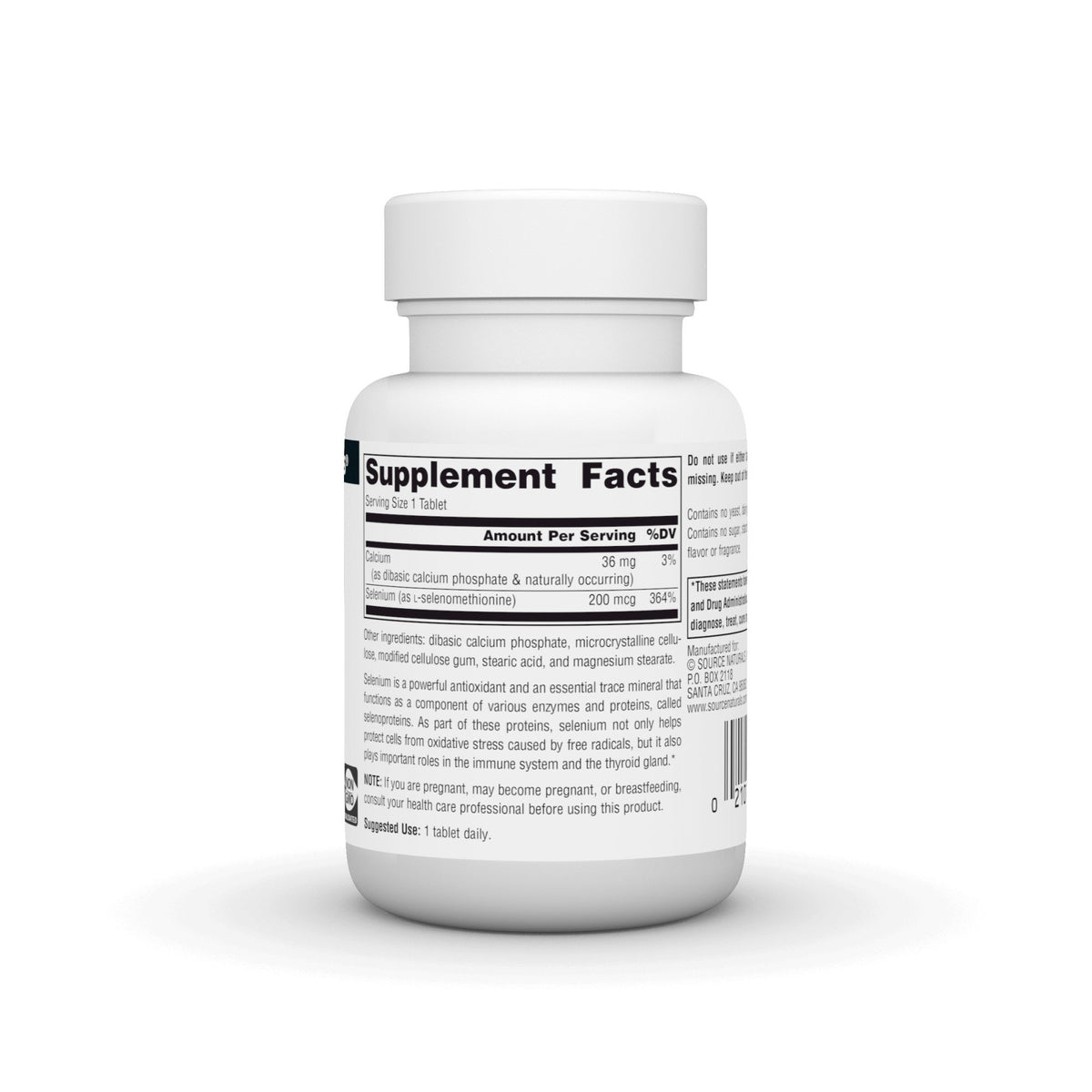 Source Naturals, Inc. Selenium (L-Selenomethionine) 200mcg 60 Tablet
