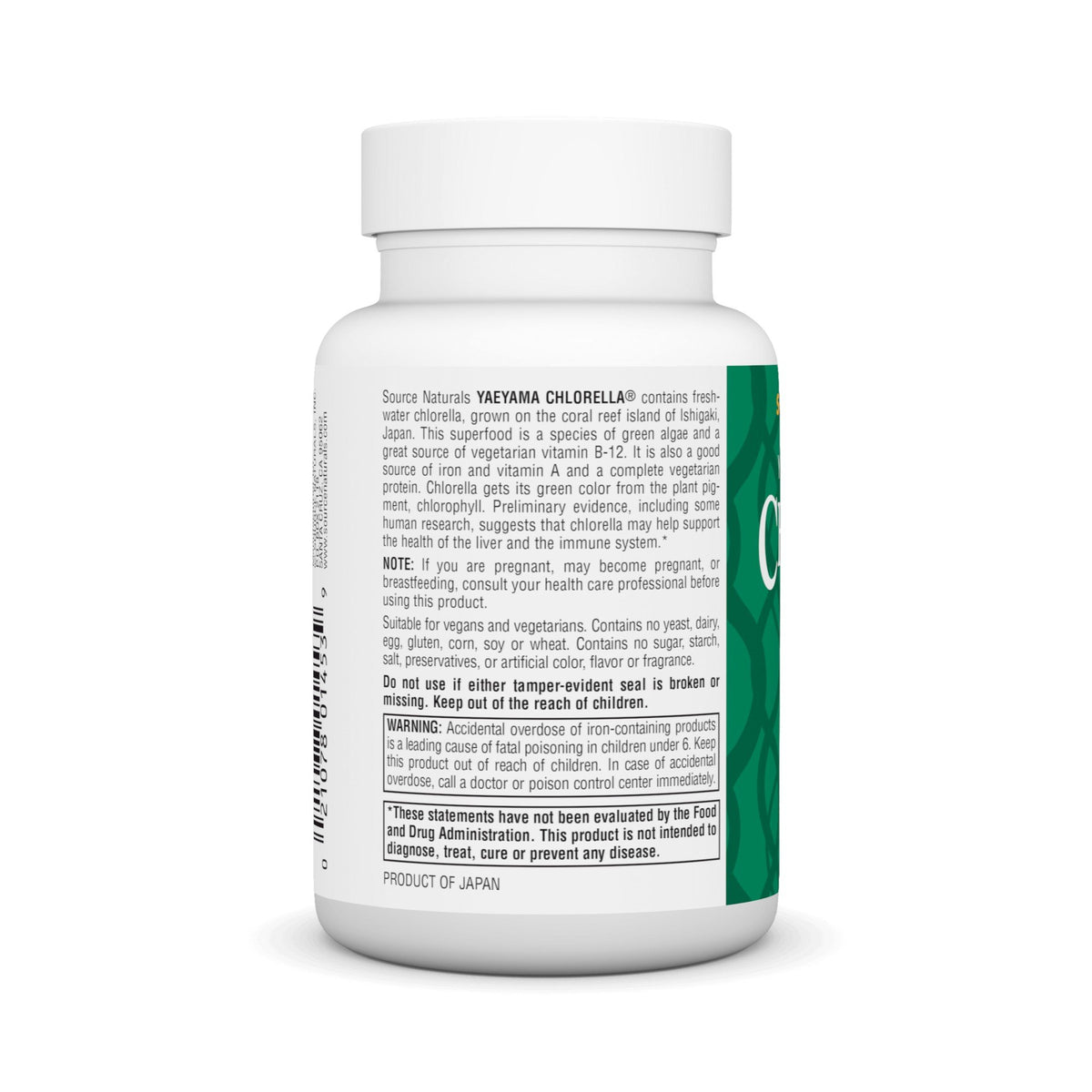 Source Naturals, Inc. Chlorella From Yaeyama 200 mg 300 Tablet