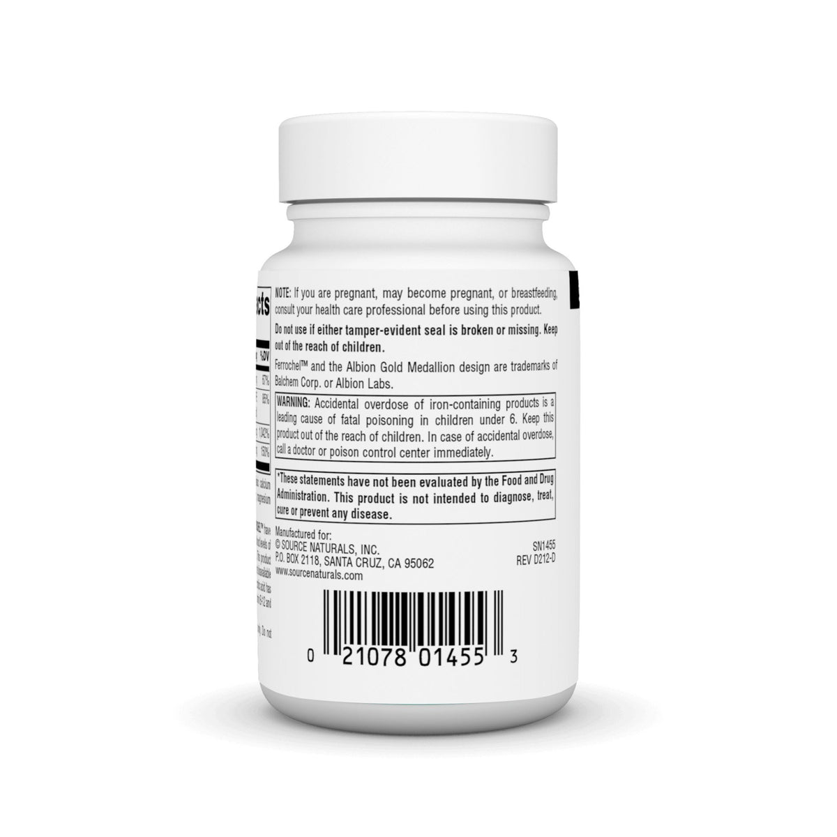 Source Naturals, Inc. Advanced Ferrochel 90 Tablet