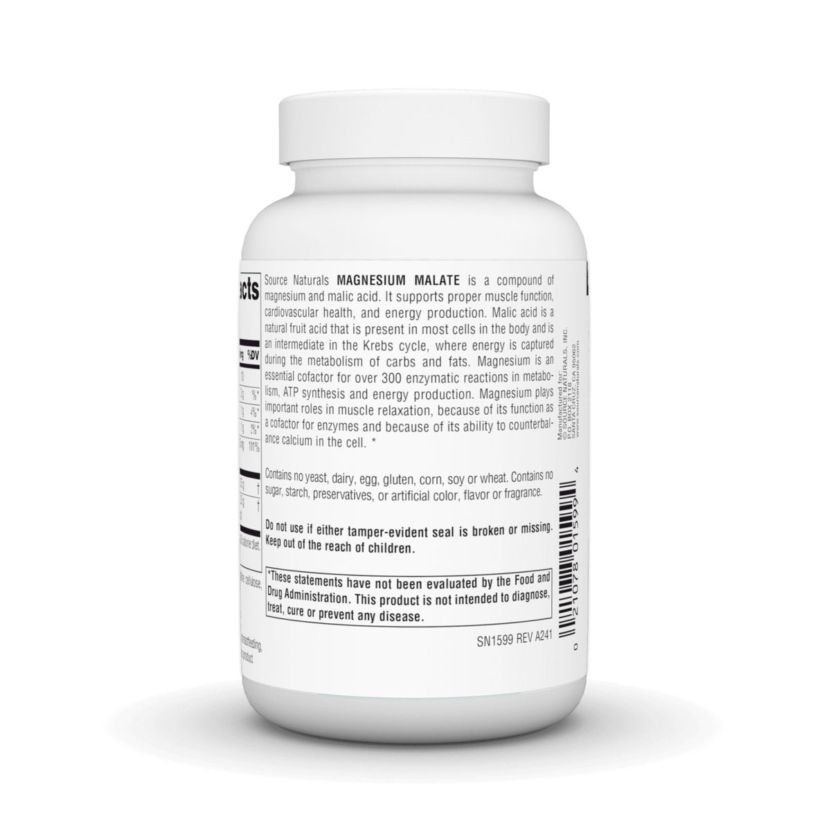 Source Naturals, Inc. Magnesium Malate 100 Capsule