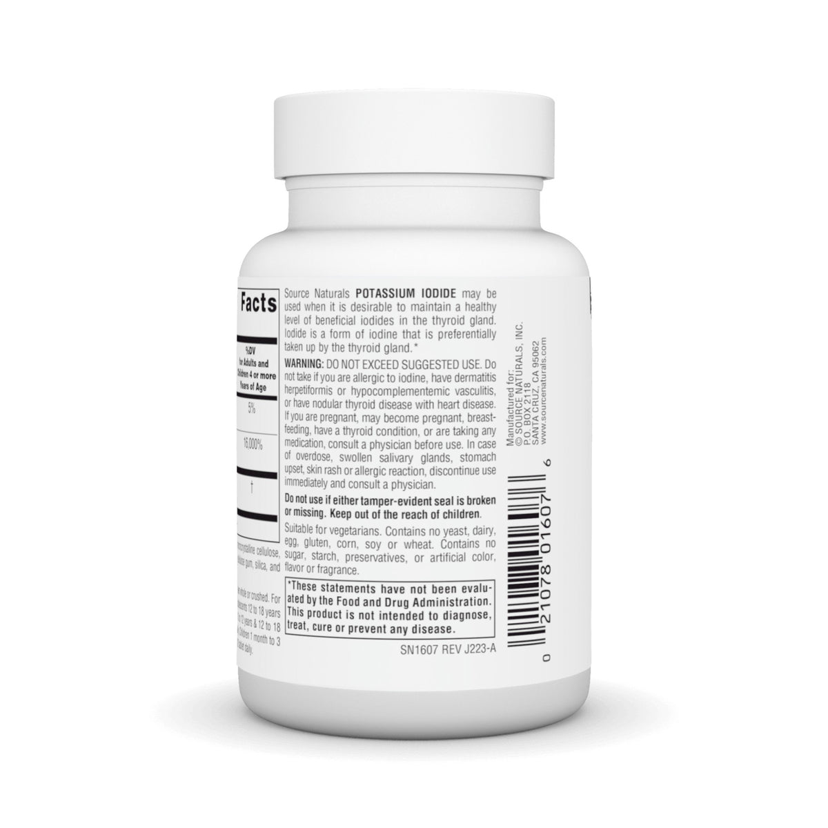 Source Naturals, Inc. Potassium Iodide 240 Tablet