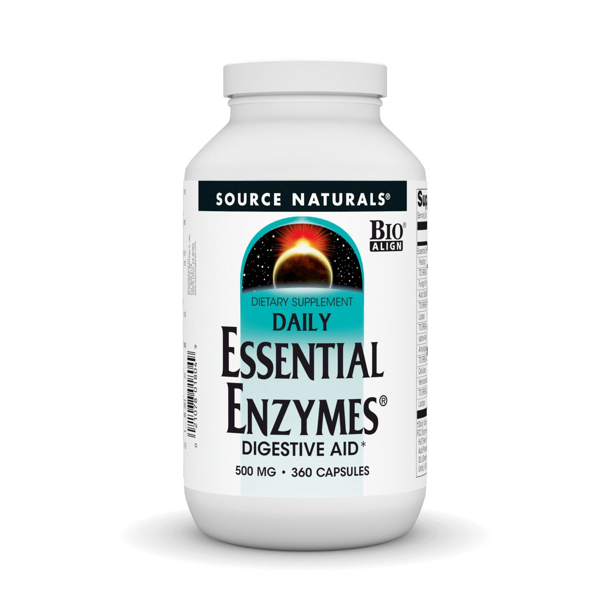 Source Naturals, Inc. Essential Enzymes 360 Caps 360 Capsule