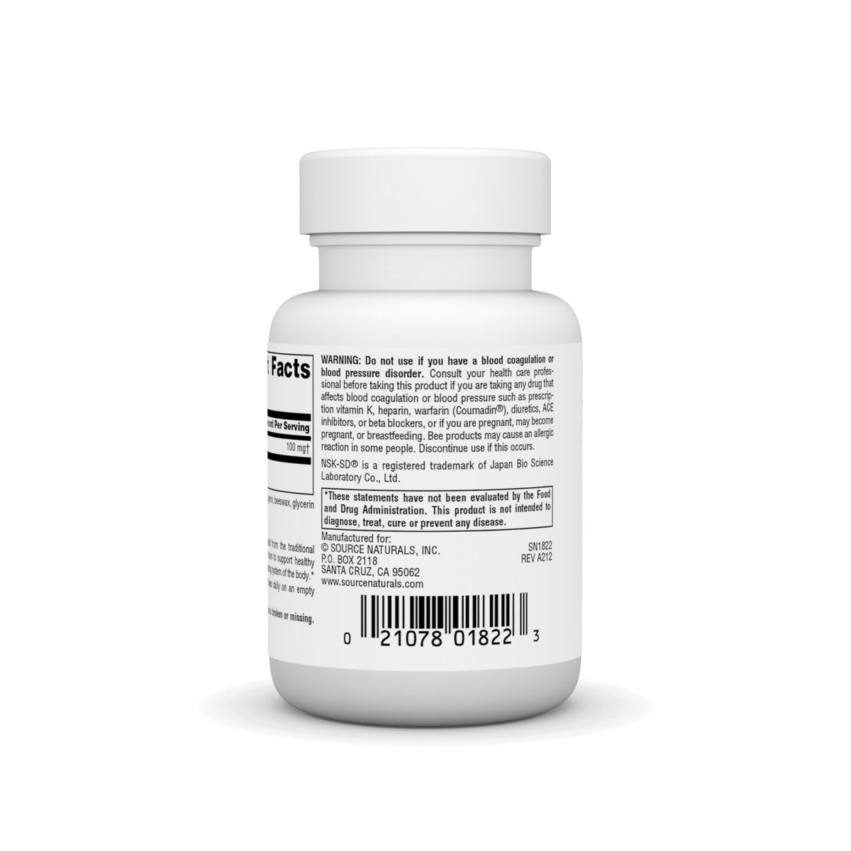 Source Naturals, Inc. Nattokinase 50 mg 30 Softgel