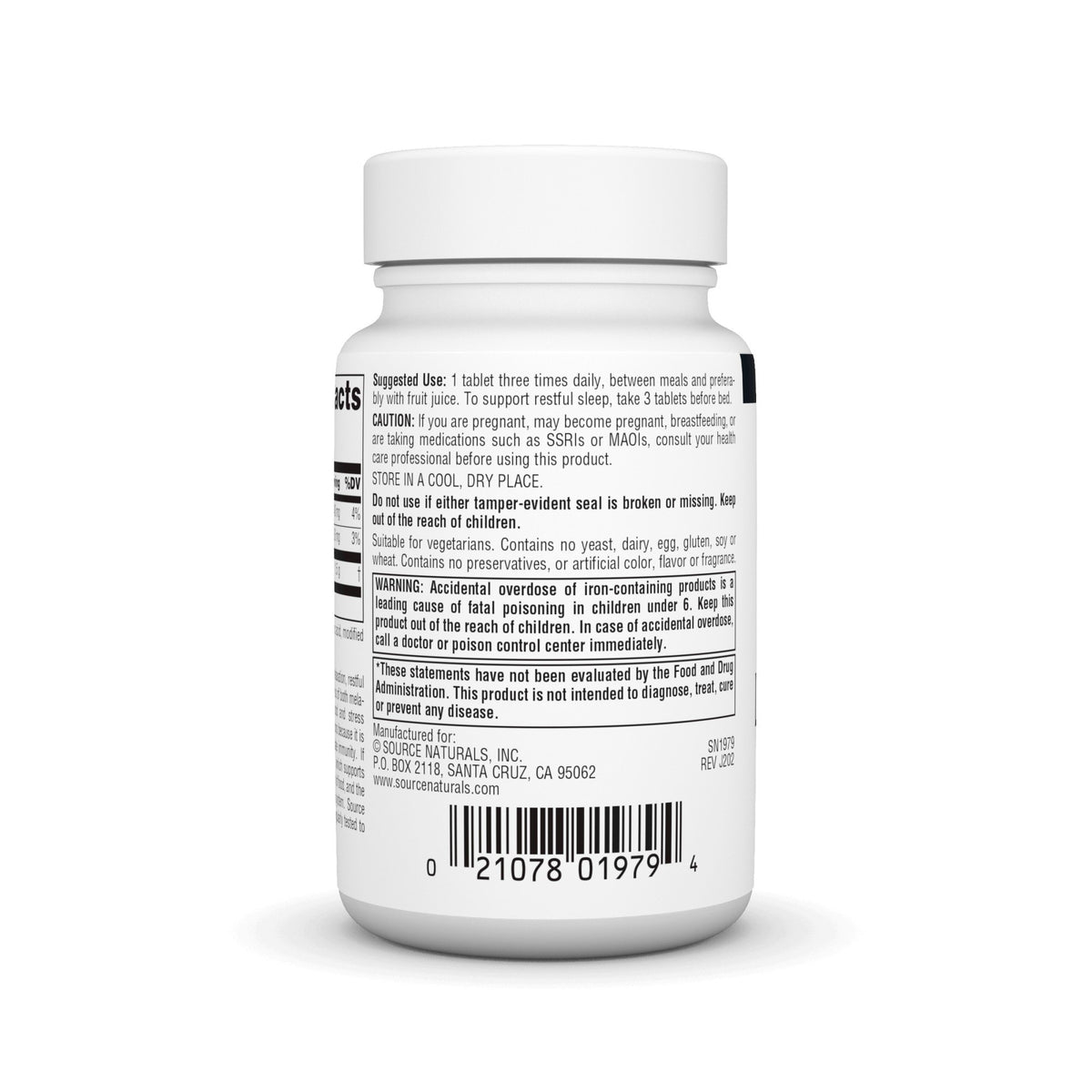 Source Naturals, Inc. L-Tryptophan 500mg 60 Tablet