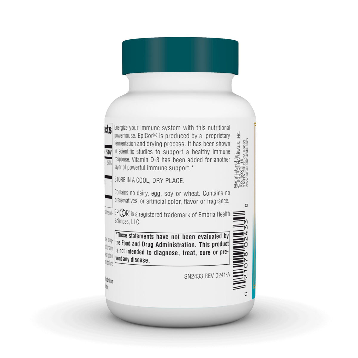 Source Naturals, Inc. Epicor With Vitamin D-3 60 Capsule