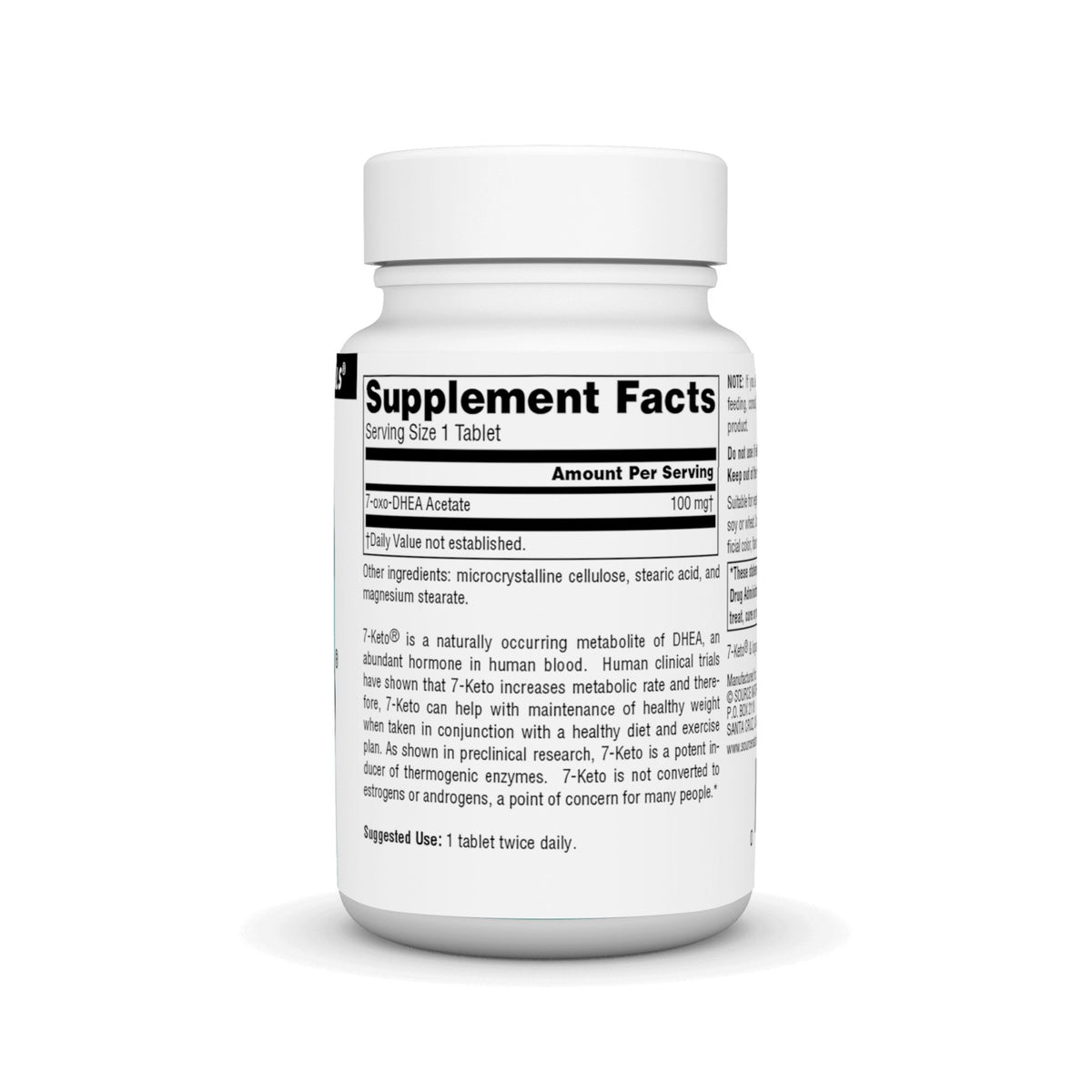 Source Naturals, Inc. 7-Keto DHEA 100mg 60 Tablet