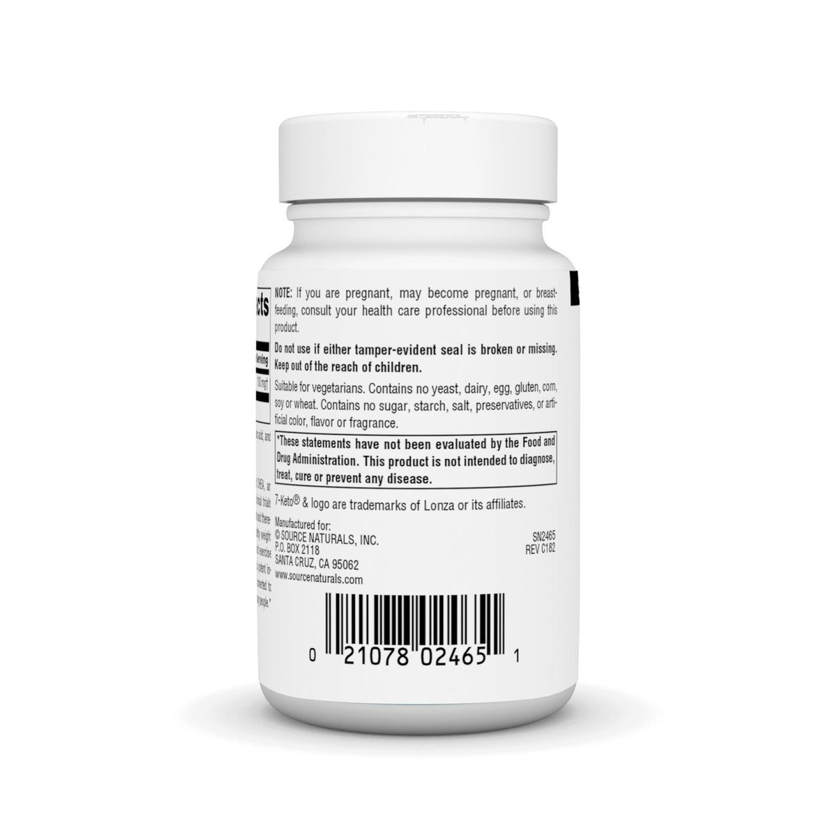 Source Naturals, Inc. 7-Keto DHEA 100mg 60 Tablet