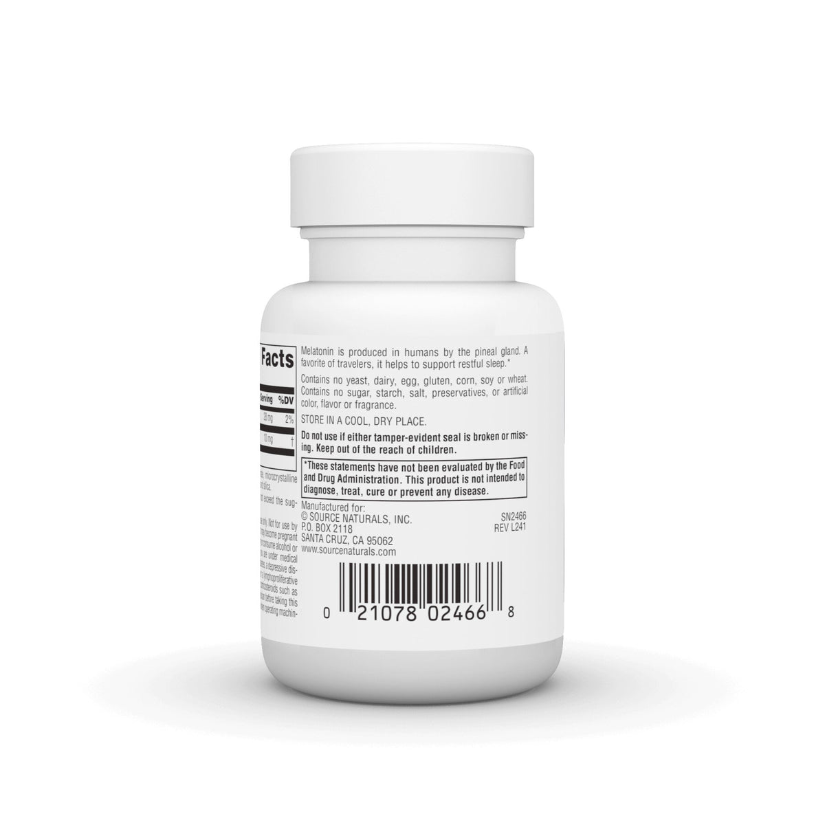 Source Naturals, Inc. Melatonin 10 mg 60 Tablet