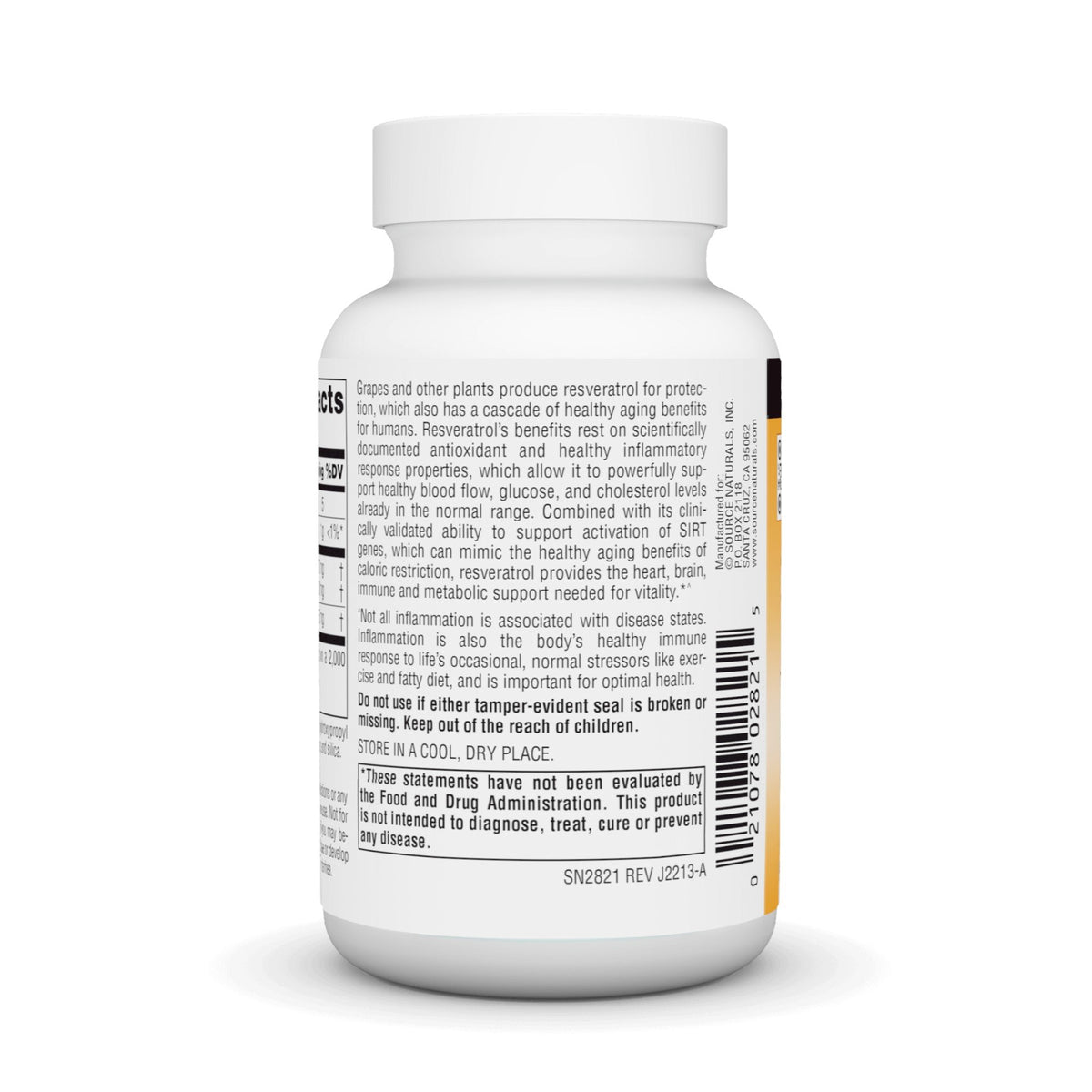 Source Naturals, Inc. Resveratrol 500 500 mg 30 Tablet