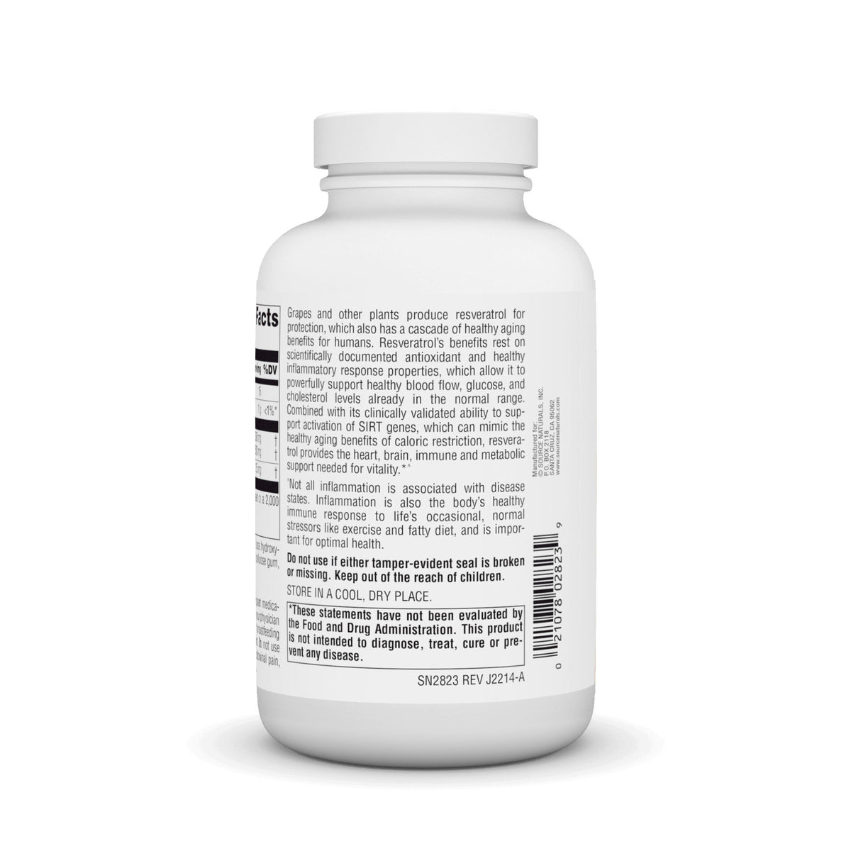 Source Naturals, Inc. Resveratrol 500 500 mg 120 Tablet