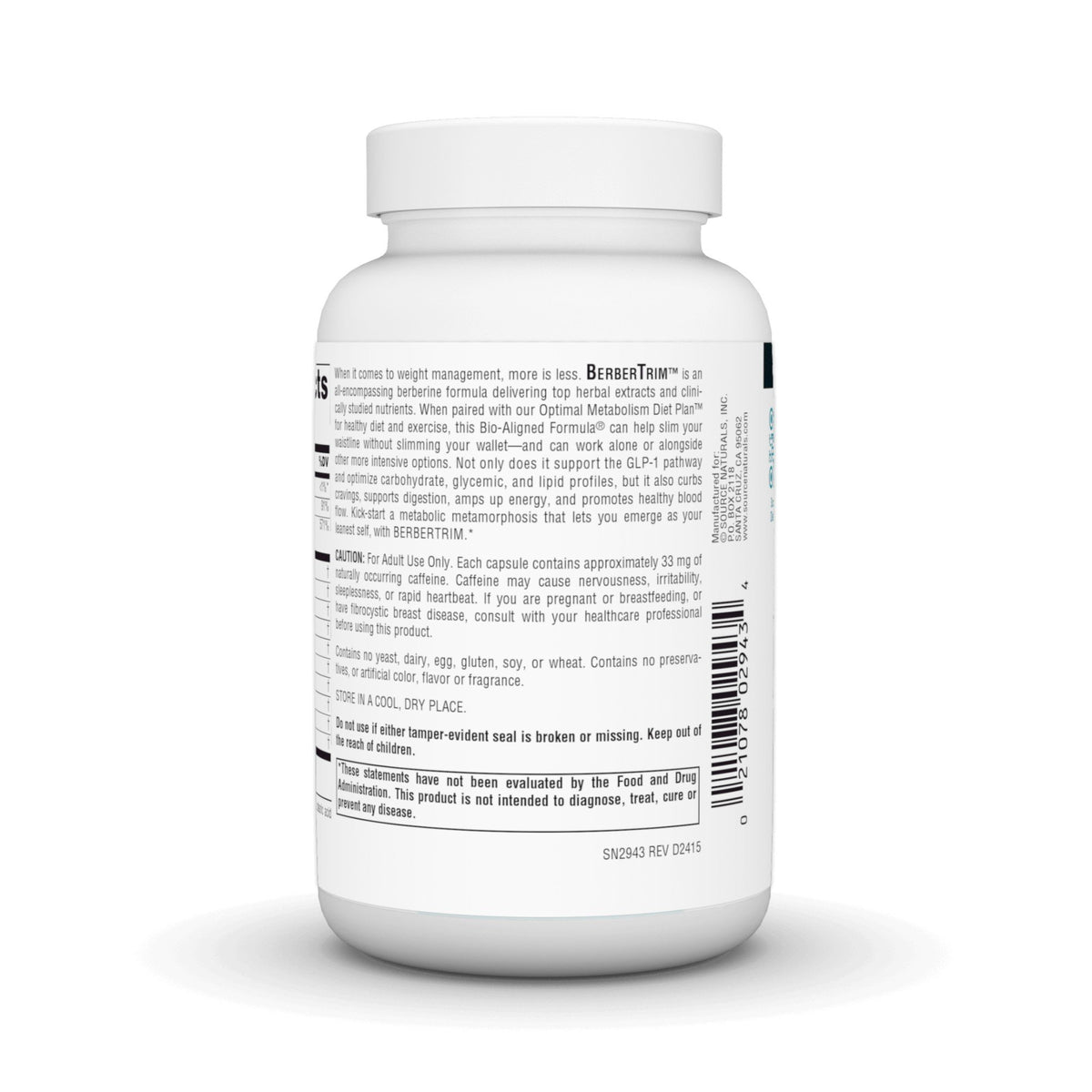 Source Naturals, Inc. BerberTrim 90 Capsule