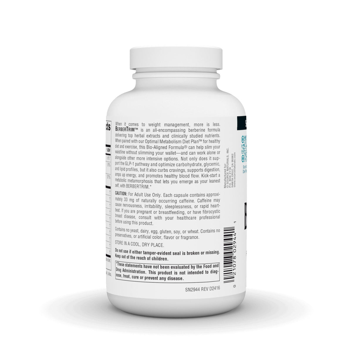 Source Naturals, Inc. BerberTrim 180 Capsule