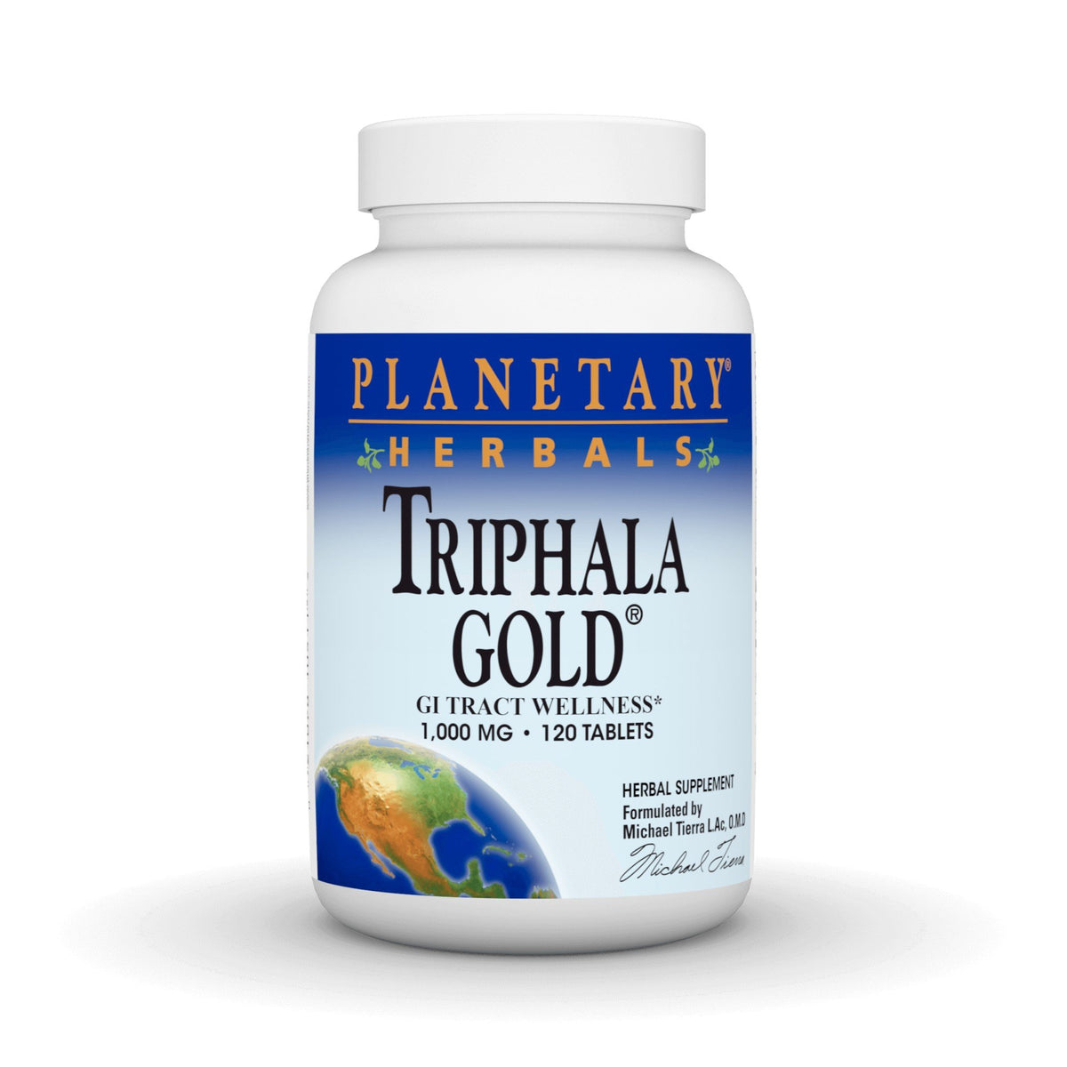 Planetary Herbals Triphala Gold 1000mg Org Cultivated Fruits 120 Tablet