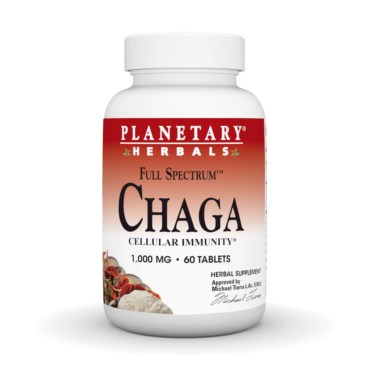 Planetary Herbals Chaga 1000mg Full Spectrum 60 Tablet