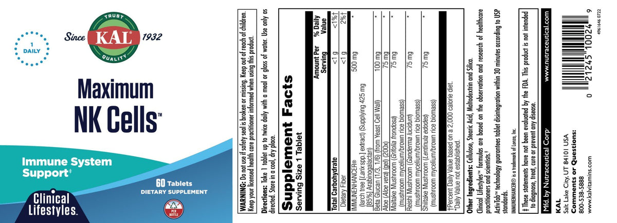 Kal Maximum NK Cells 60 Tablet