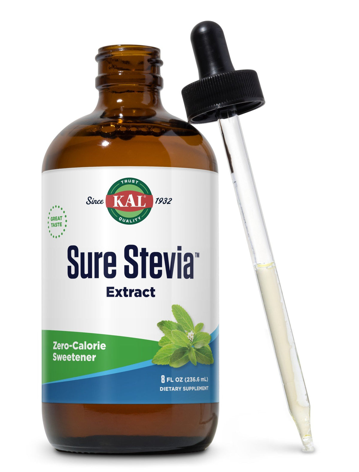 Kal Sure Stevia Liquid Extract 8 oz Liquid