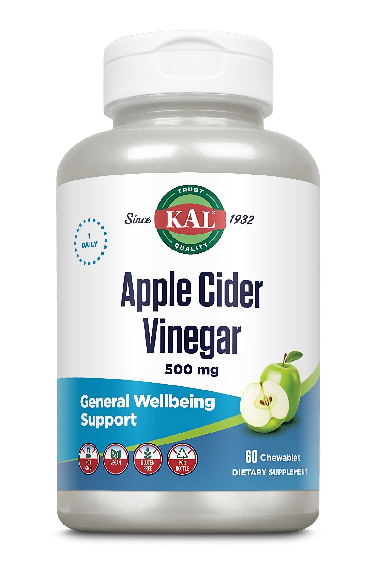 Kal Apple Cider Vinegar Chewable 60 Tablet