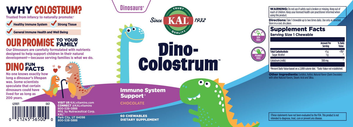 Kal Dino Colostrum 300mg 60 Chewable