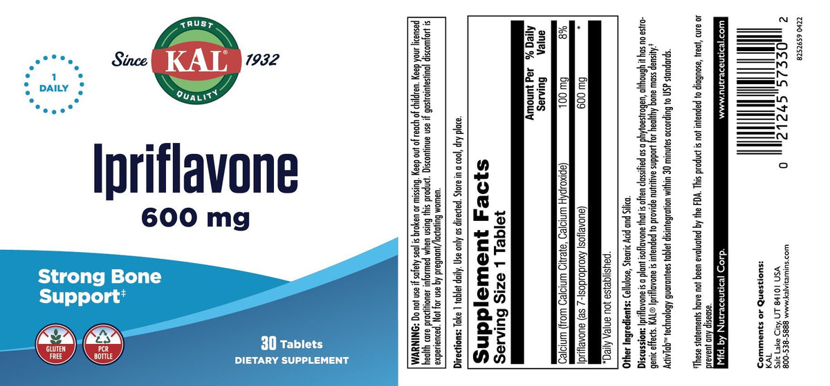 Kal Ipriflavone 600 mg 30 Tablet