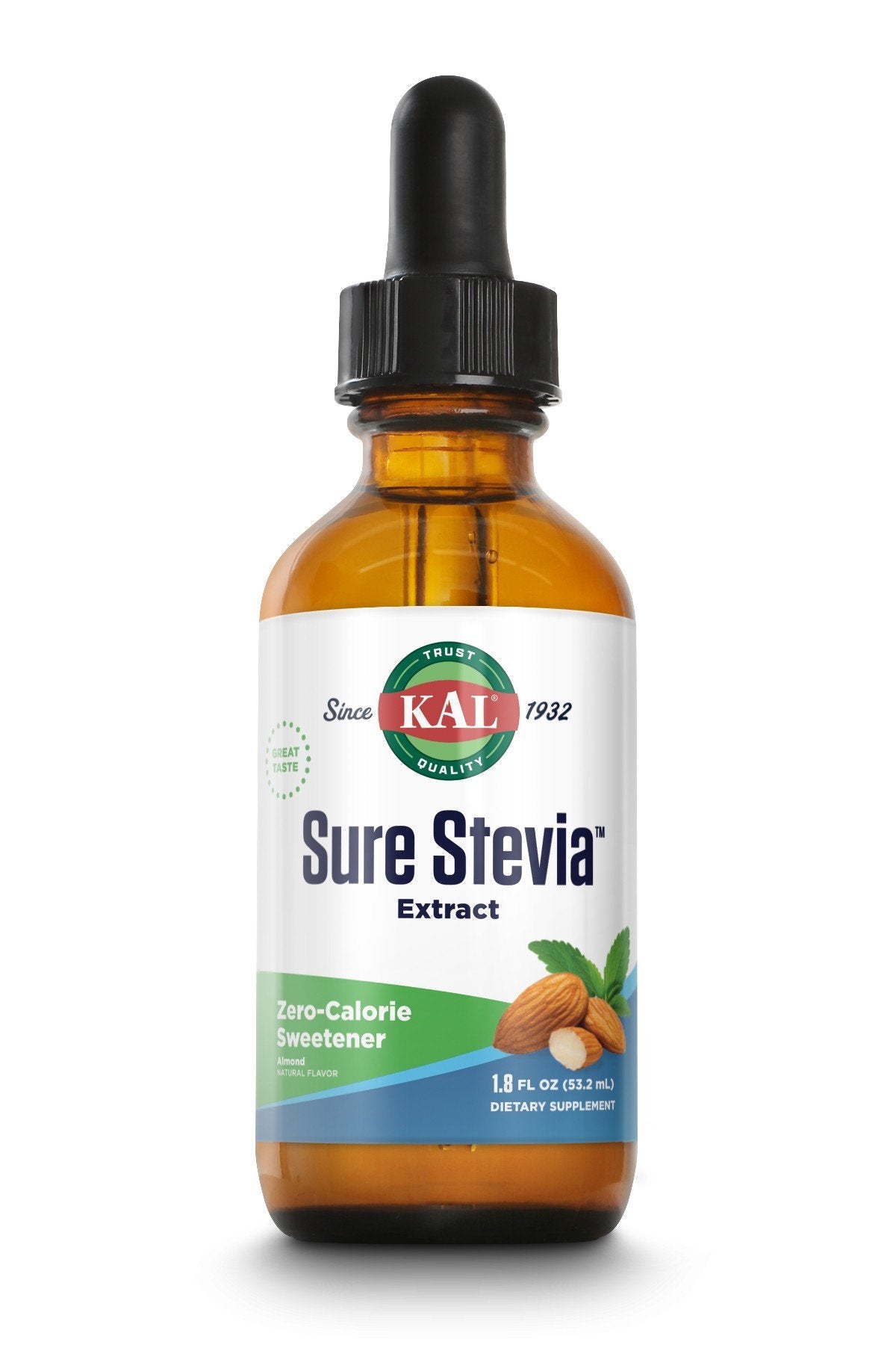 Kal Sure Stevia Extract Almond 1.8 oz Liquid
