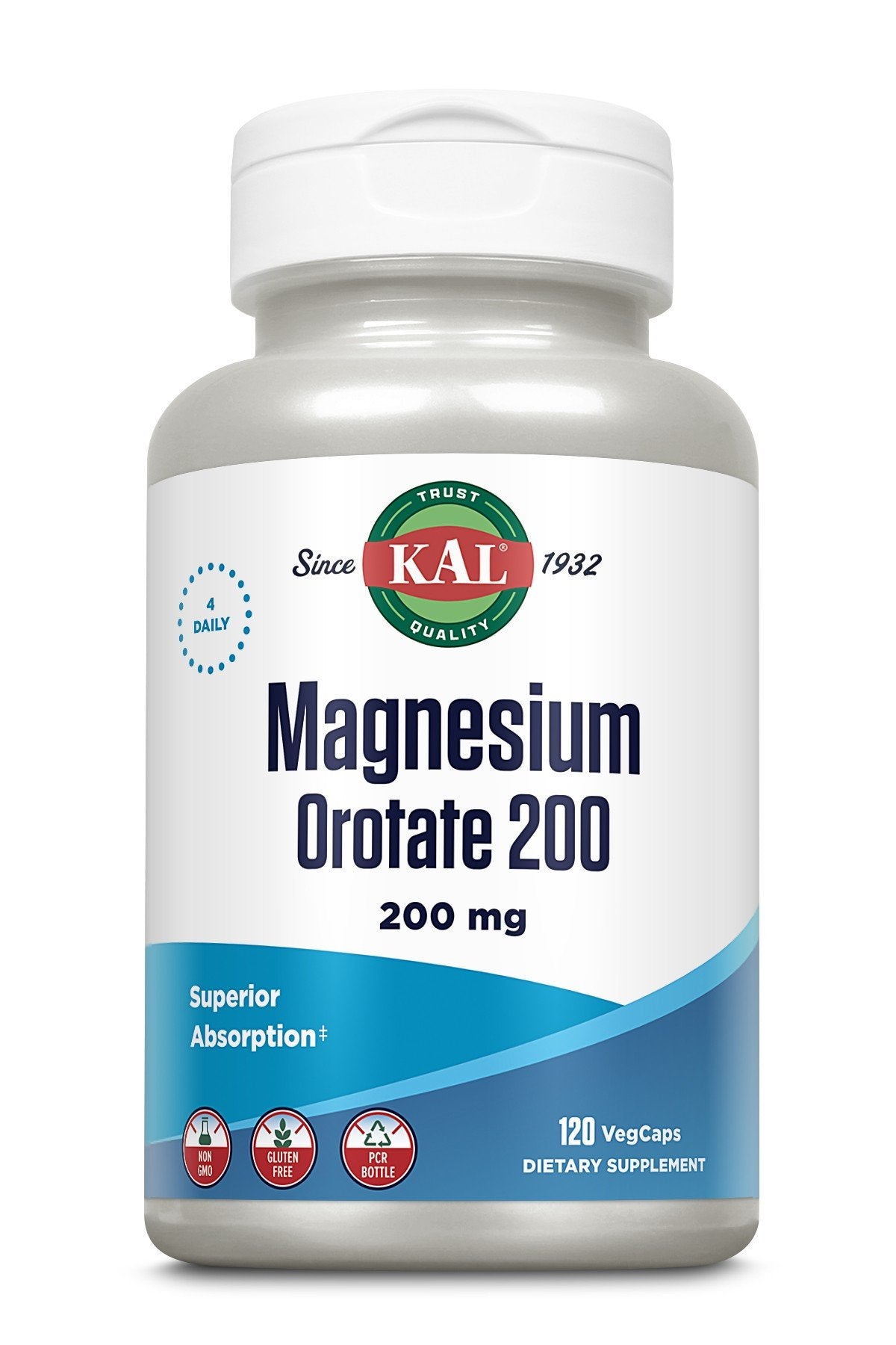 Kal Magnesium Orotate 200mg 120 VegCaps