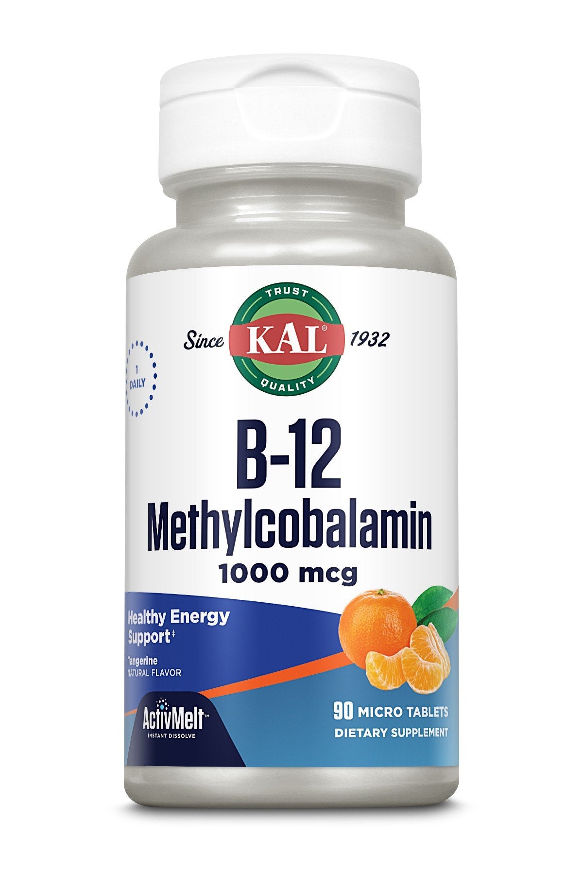 Kal B-12 Methylcobalamin ActivMelt Tangerine 90 Lozenge