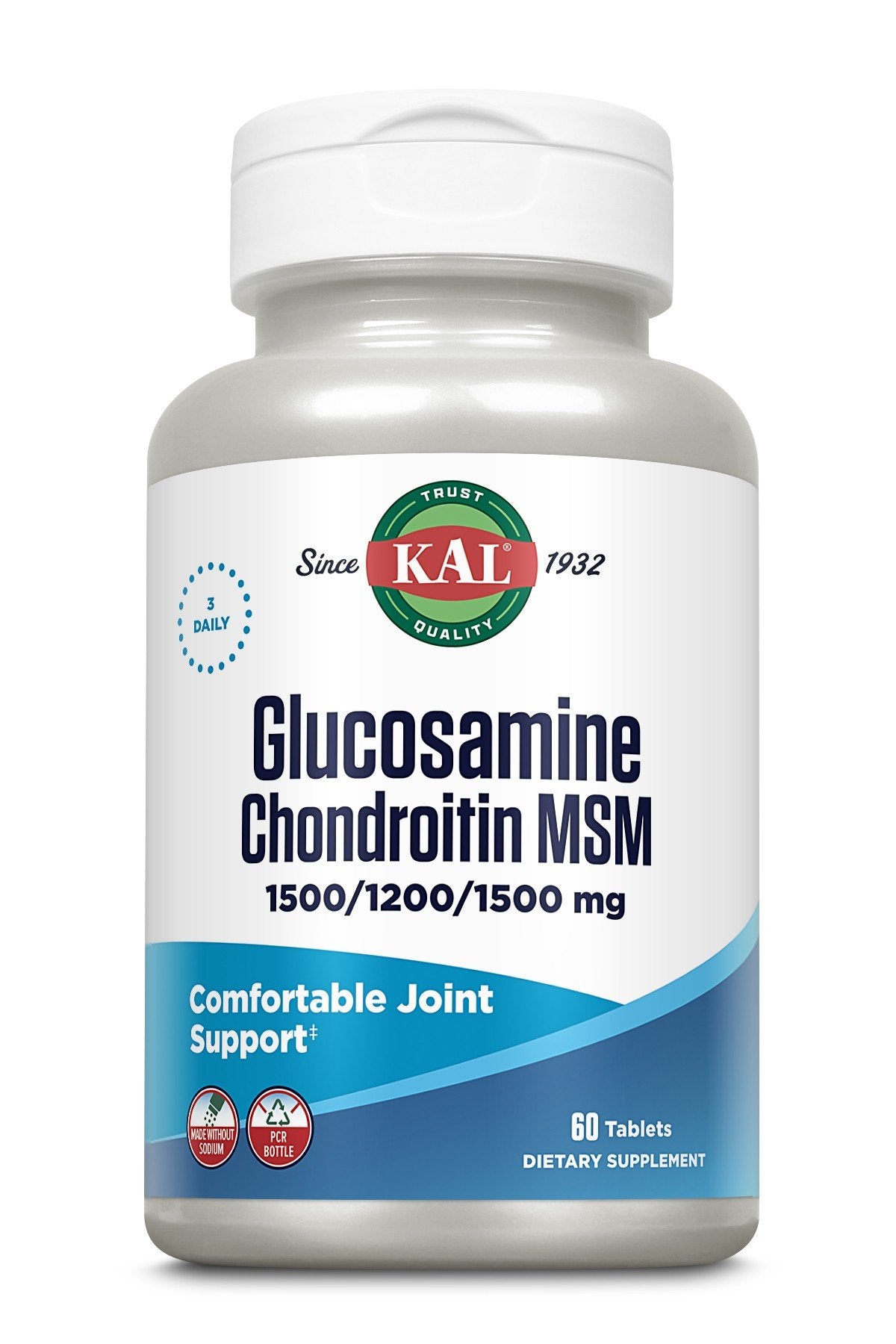 Kal MSM Plus Glucosamine Sulfate/Chondroitin Sulfate 60 Tablet