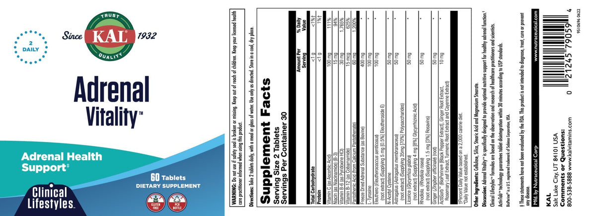 Kal Adrenal Vitality 60 Tablet