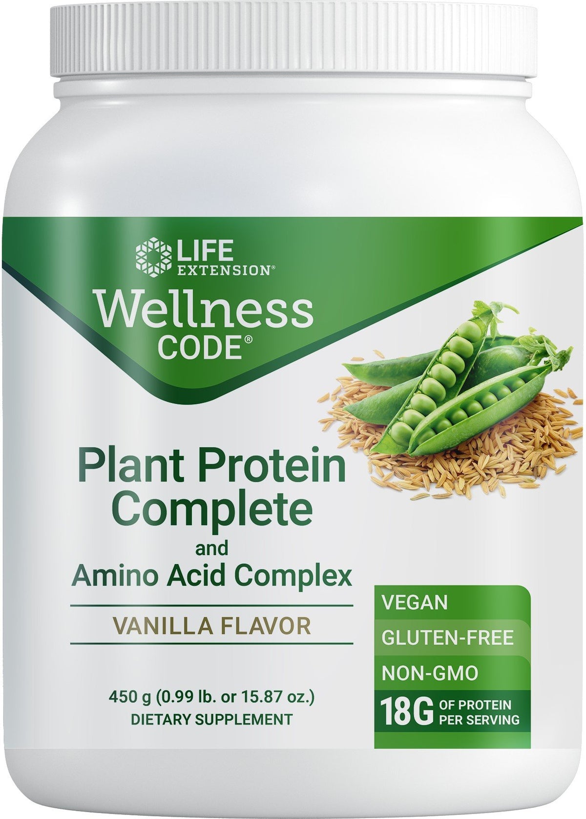 Life Extension Plant Protein Complex &amp; Amino Acid Complex 450 g Powder