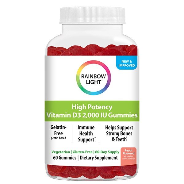 Rainbow Light Vitamin D3 High Potency Gummies 2000IU 60 Gummy