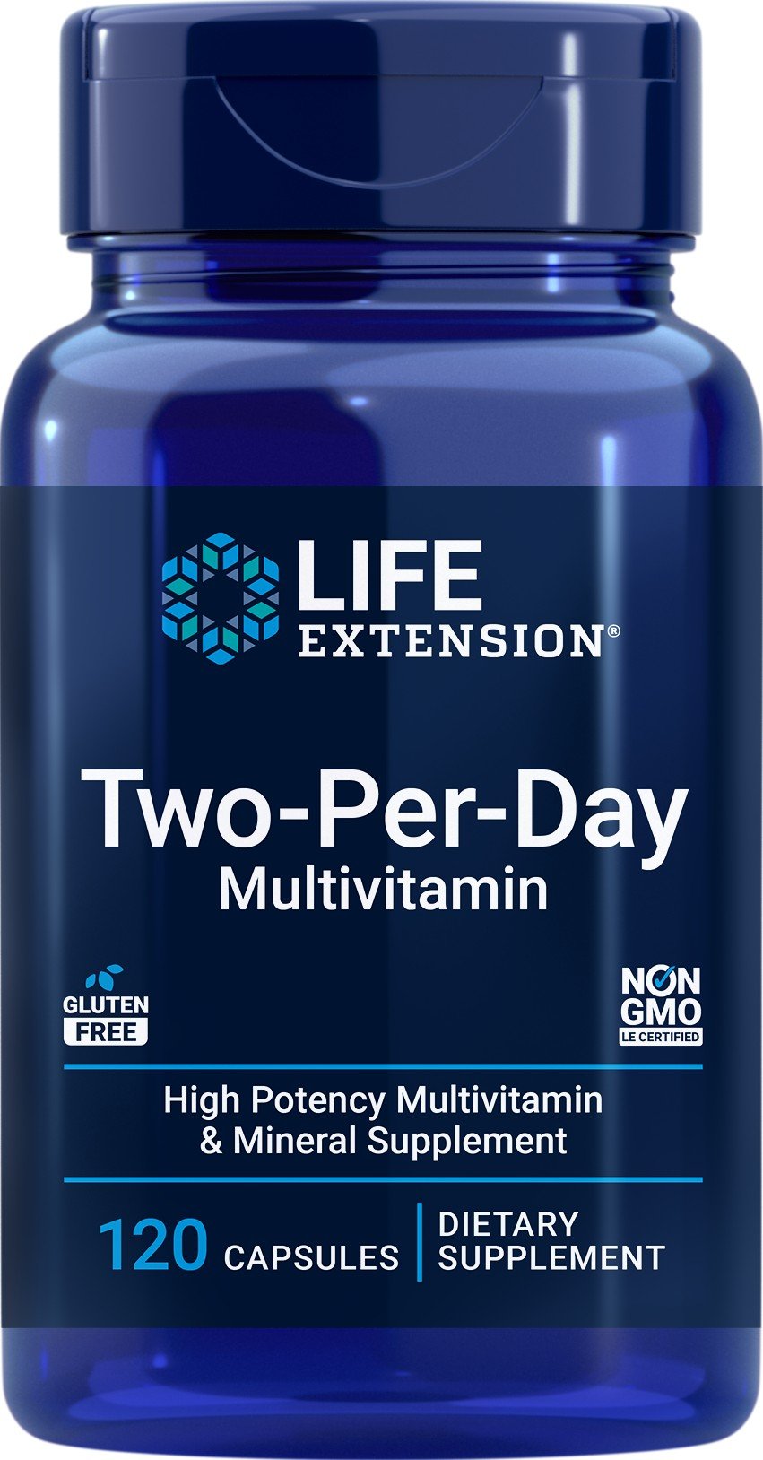 Two Per Day Multivitamin | Life Extension | Vitamin Supplement | Mineral Supplement | Gluten Free | Non GMO | Dietary Supplement | 120 Capsules | VitaminLife