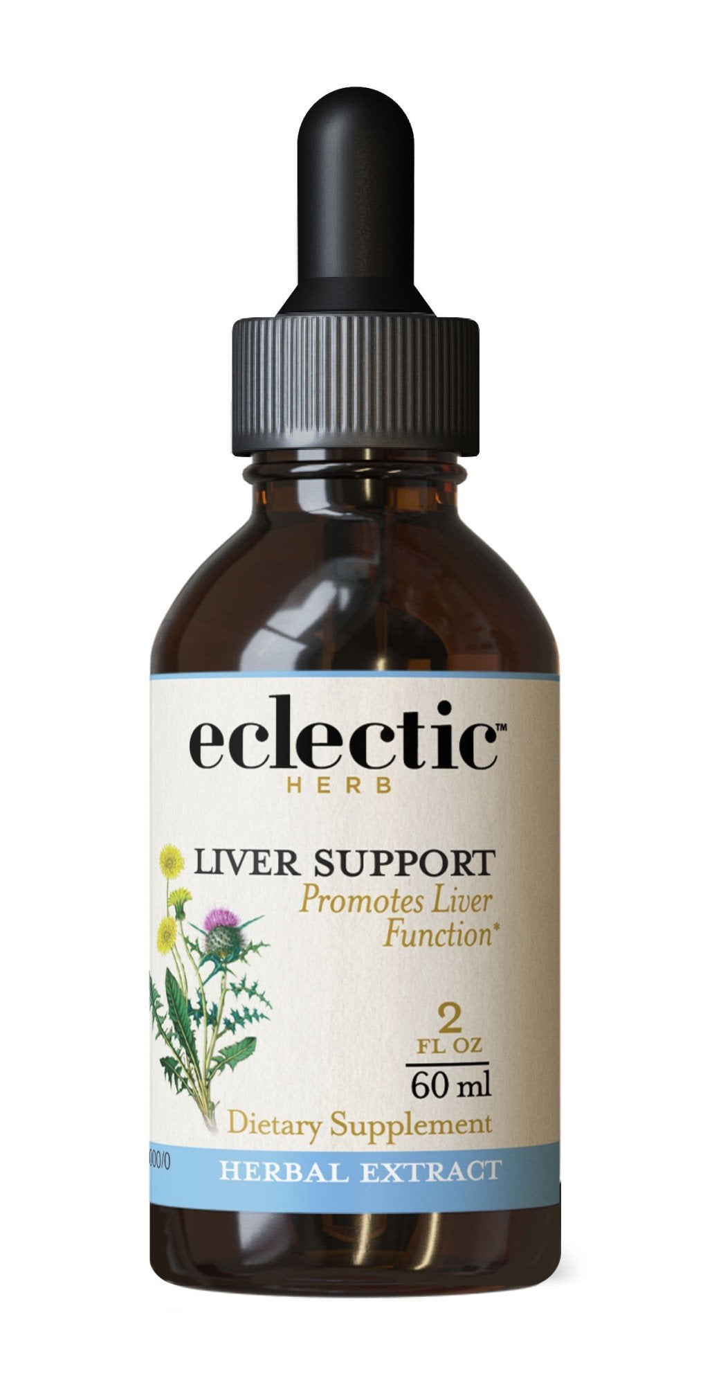 Eclectic Herb Liver Support (formerly Milk Thistle-Dandelion) Extract 2 oz Liquid