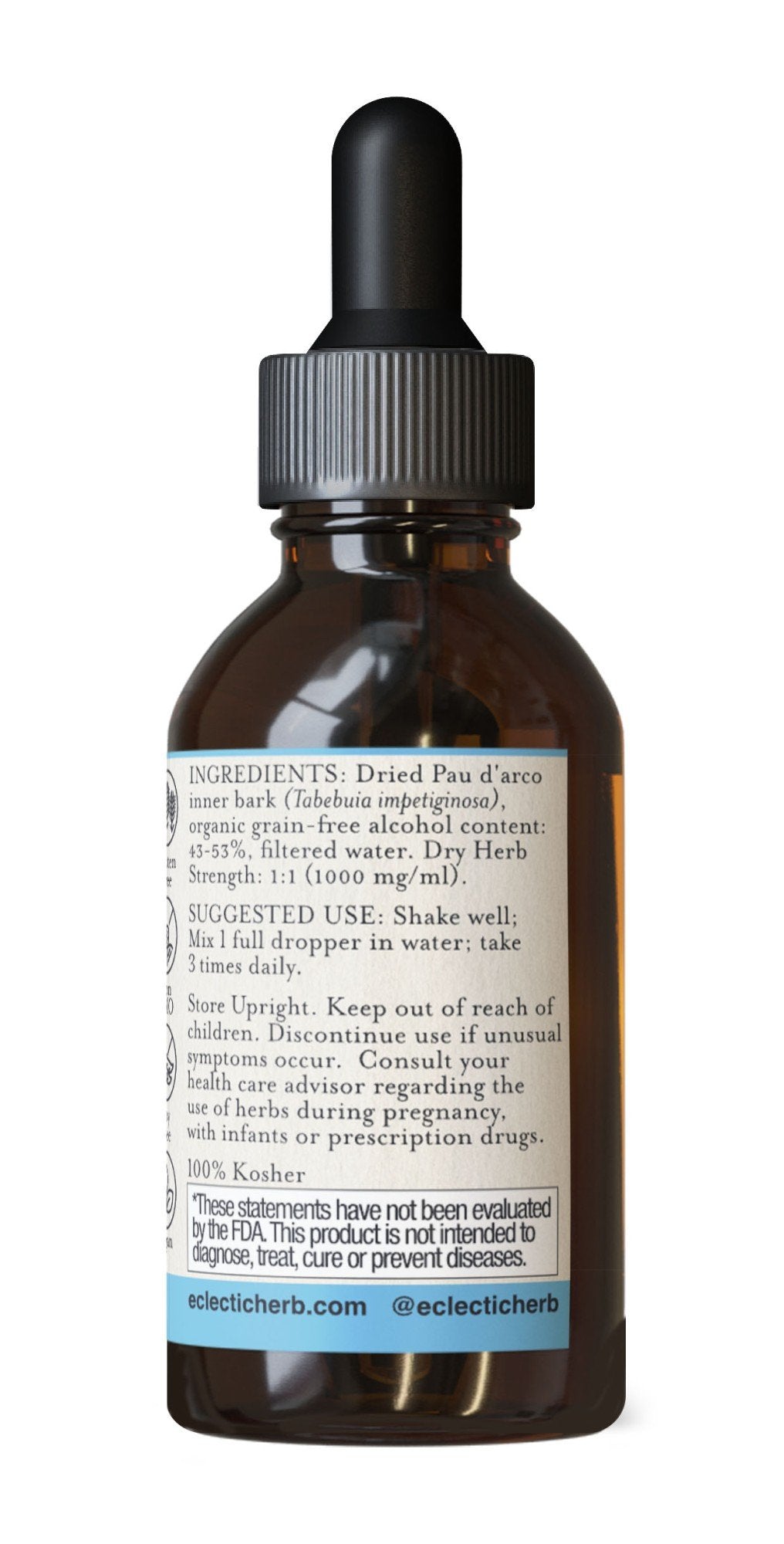 Eclectic Herb Pau d&#39;Arco Extract 2 oz Liquid