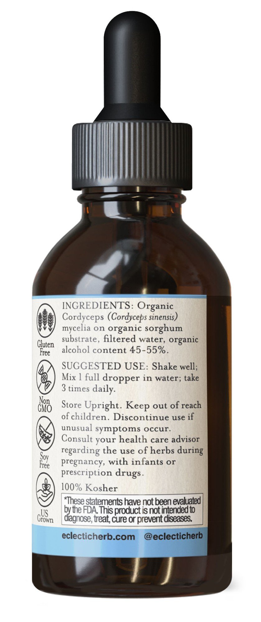 Eclectic Herb Cordyceps Extract 2 oz Liquid