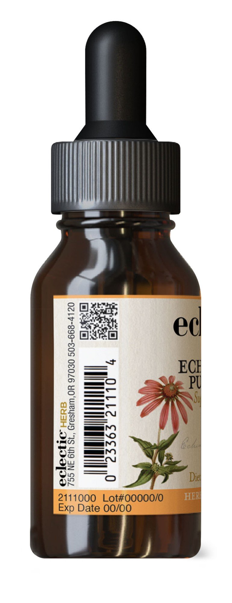 Eclectic Herb Echinacea Purpurea-Orange No Alcohol Glycerite 1 oz Liquid