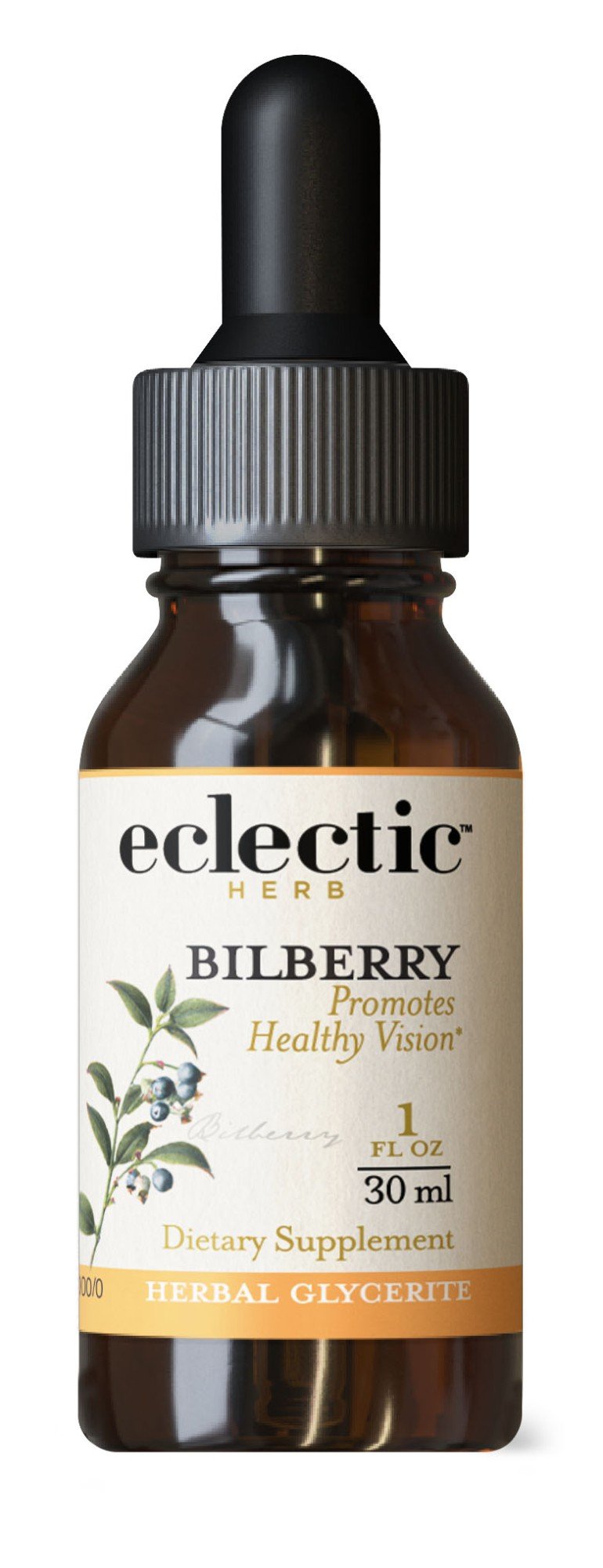 Eclectic Herb Bilberry No Alcohol Glycerite 1 oz Liquid