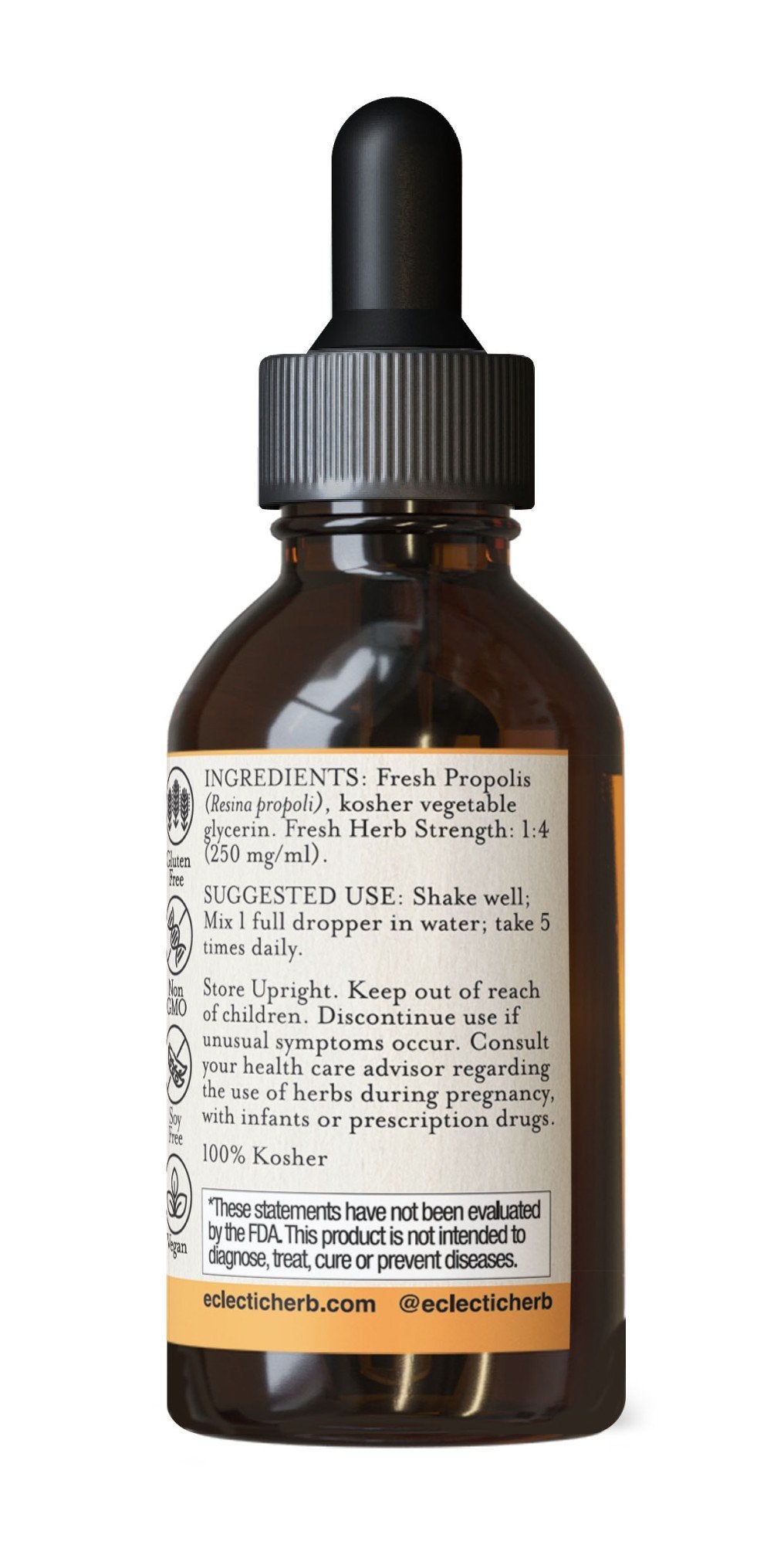 Eclectic Herb Propolis No Alcohol Glycerite 2 oz Liquid