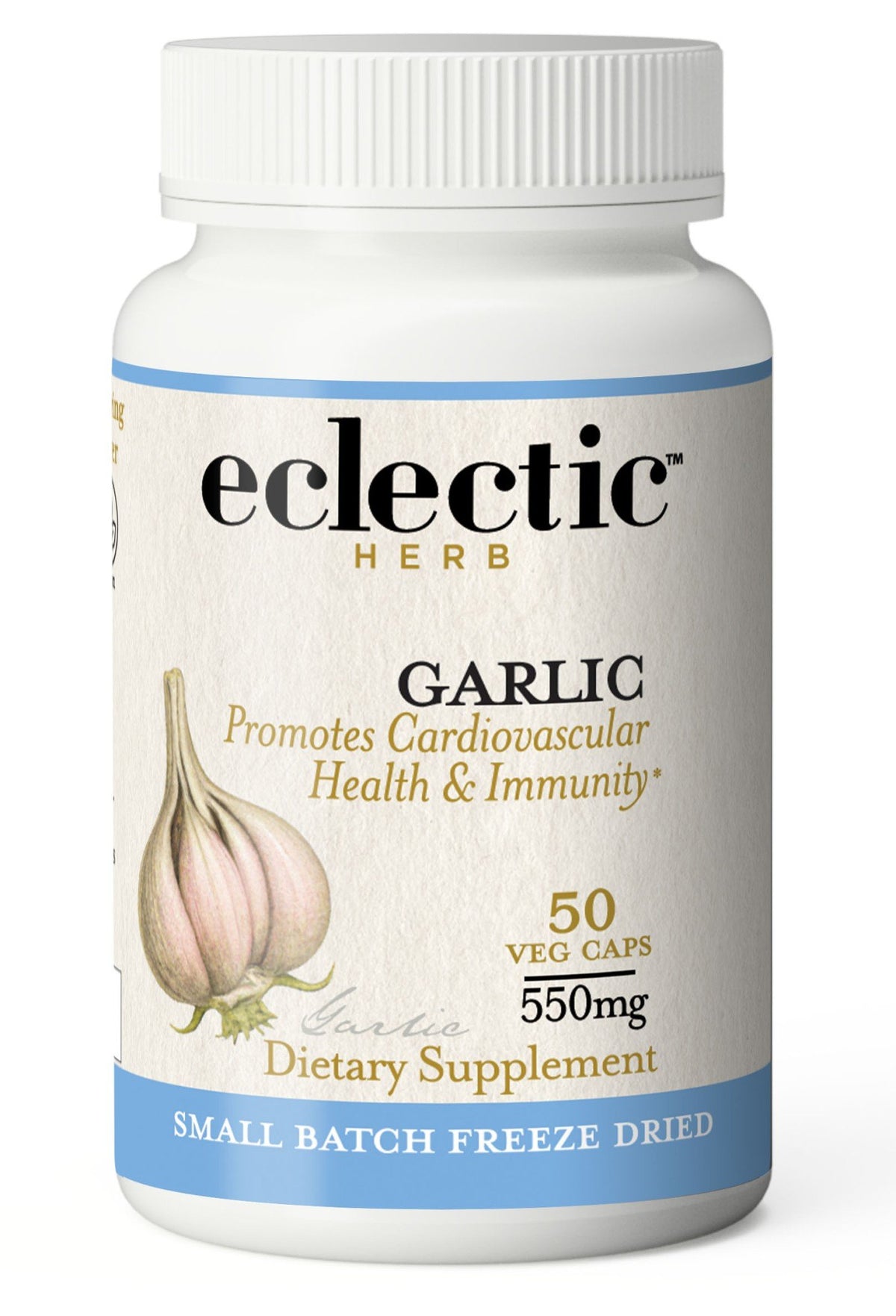 Eclectic Herb Garlic 550mg Freeze-Dried Odor Controlled 50 VegCap