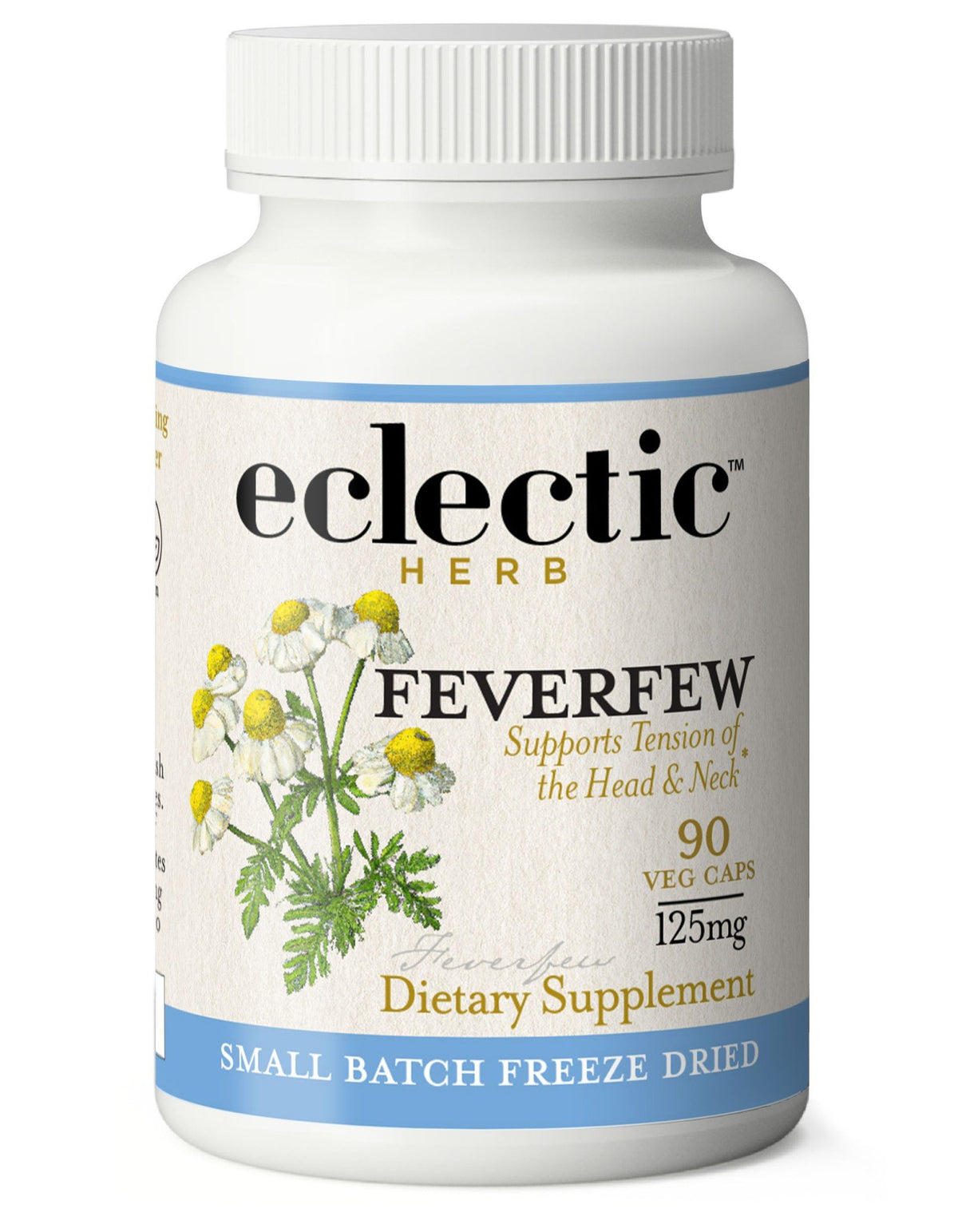 Eclectic Herb Feverfew Freeze-Dried 125mg Organic 90 VegCap