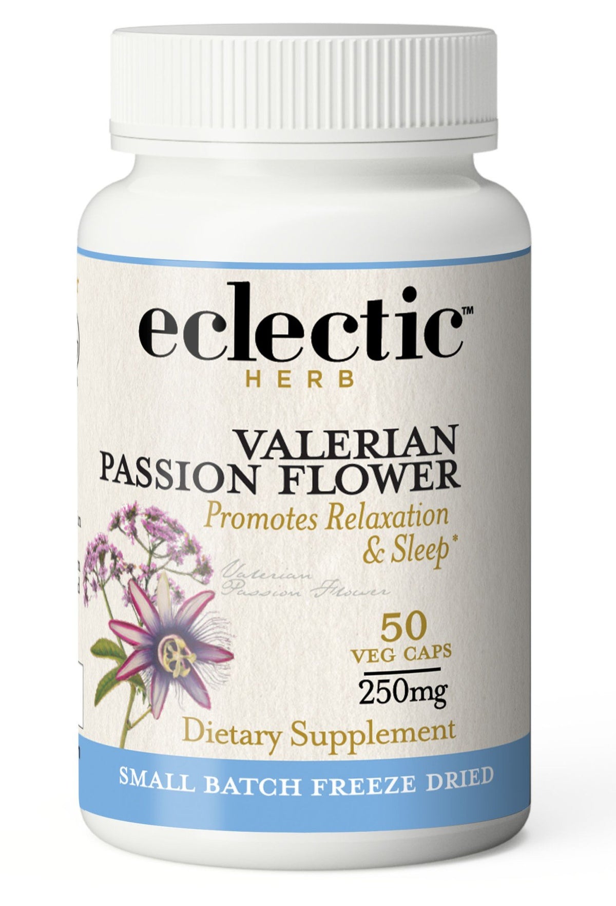 Eclectic Herb Valerian - Passion Flower Freeze-Dried 50 VegCap