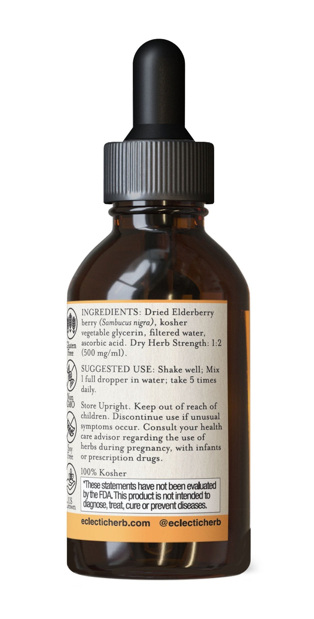 Eclectic Herb Elder Berry No Alcohol Glycerite 2 oz Liquid