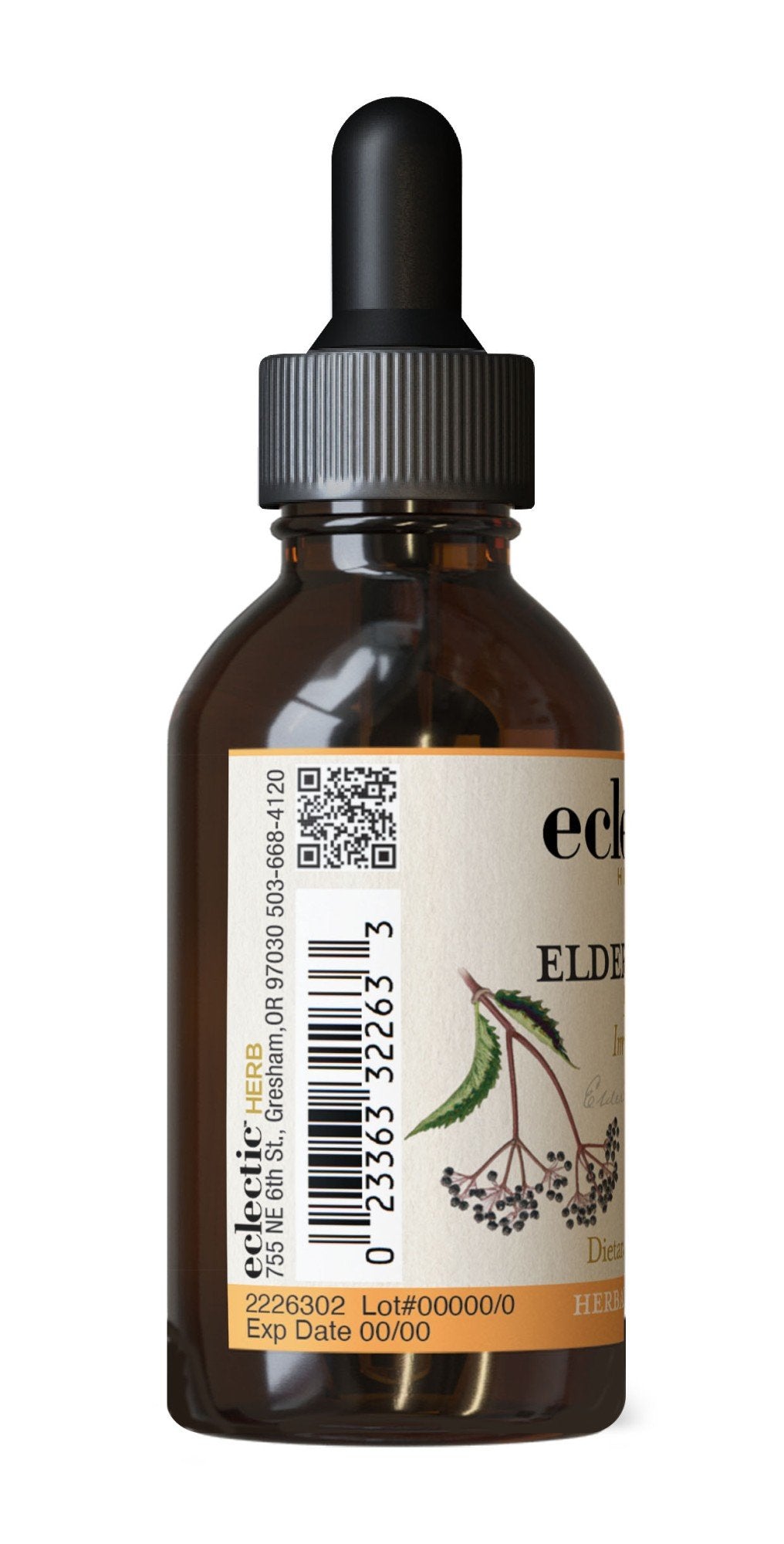 Eclectic Herb Elder Berry No Alcohol Glycerite 2 oz Liquid