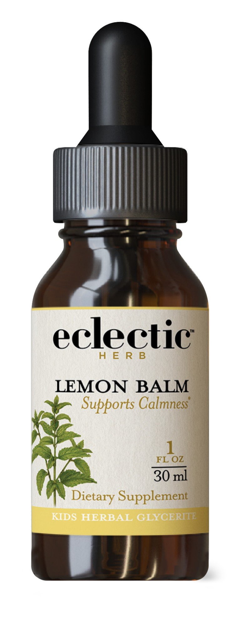Eclectic Herb Kids Lemon Balm - Lemon Flavor No Alcohol Glycerite 1 oz Liquid