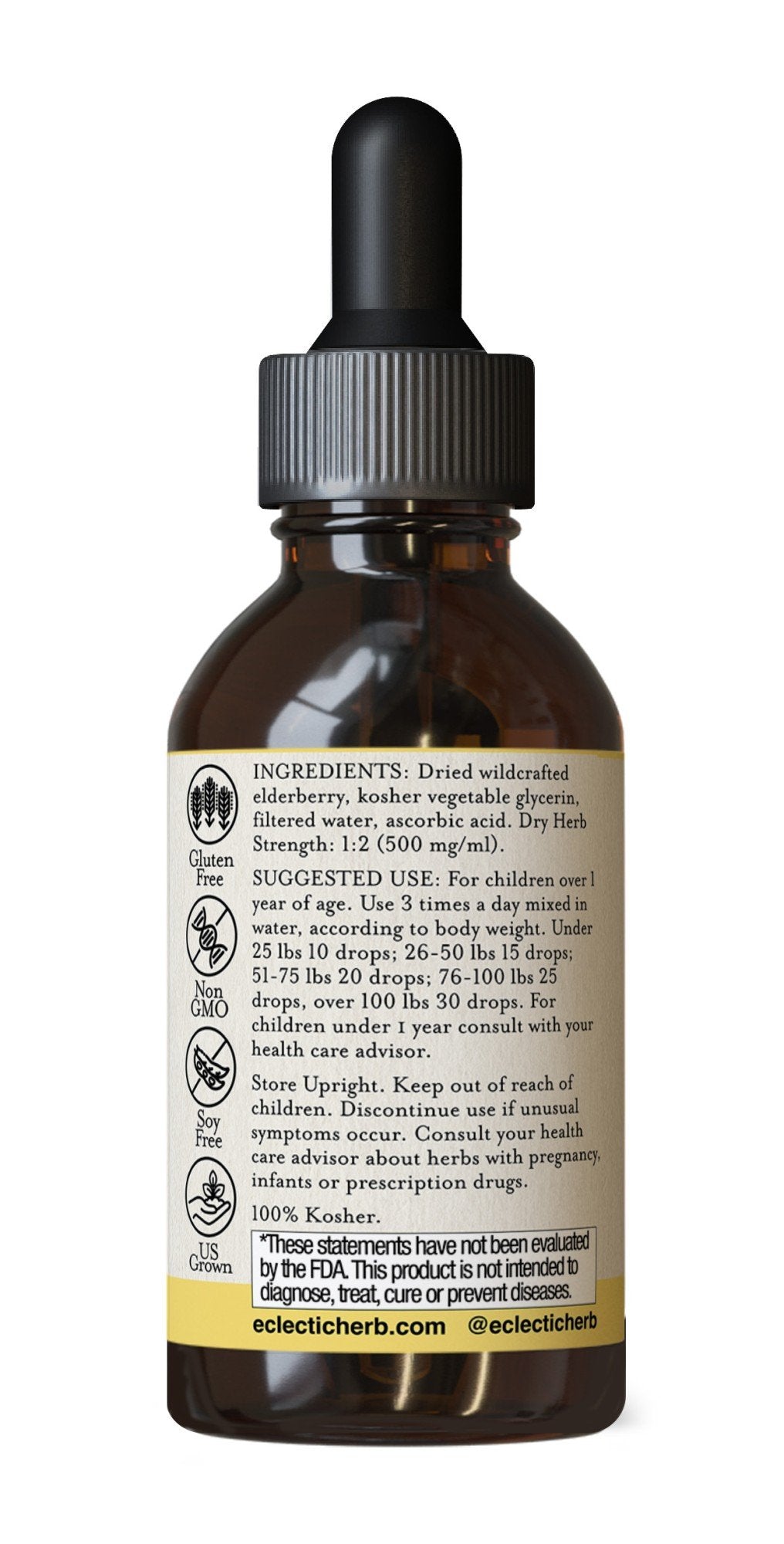 Eclectic Herb Elderberry Kids 2 oz Liquid