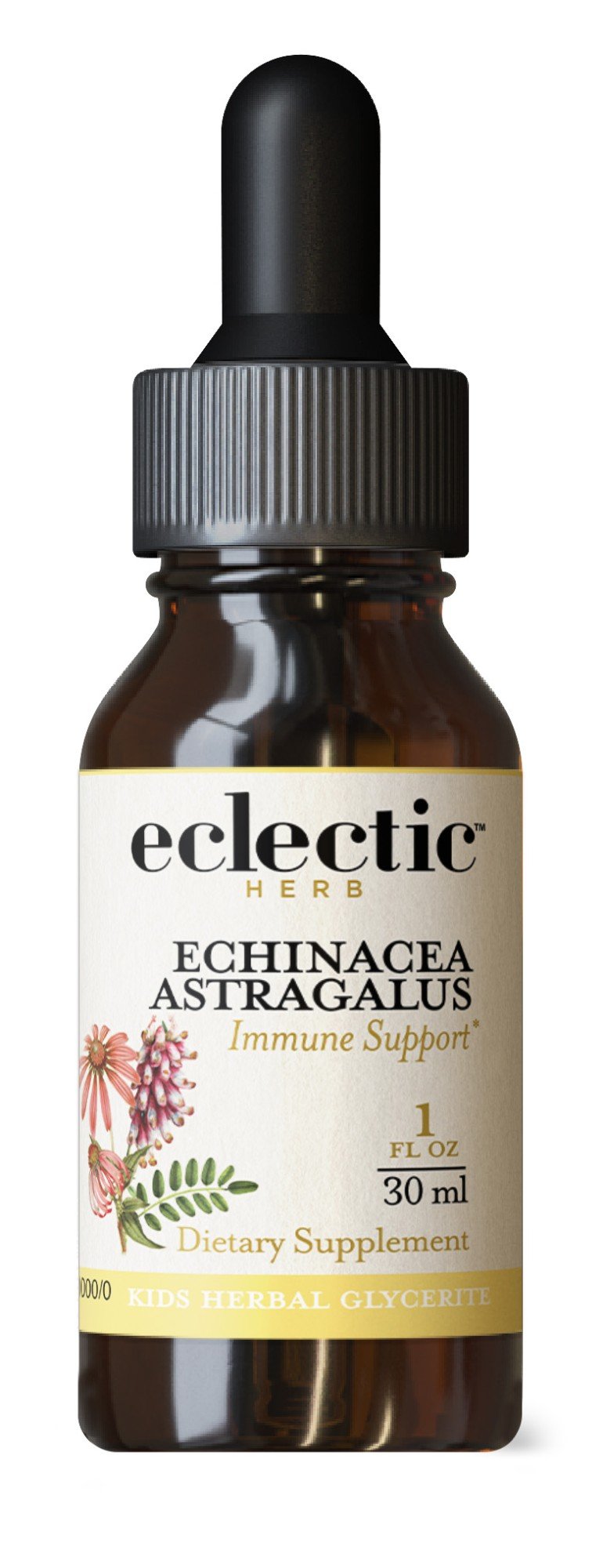 Eclectic Herb Kids Echinacea Astragalus-Orange Flavor No Alcohol 1 oz Liquid