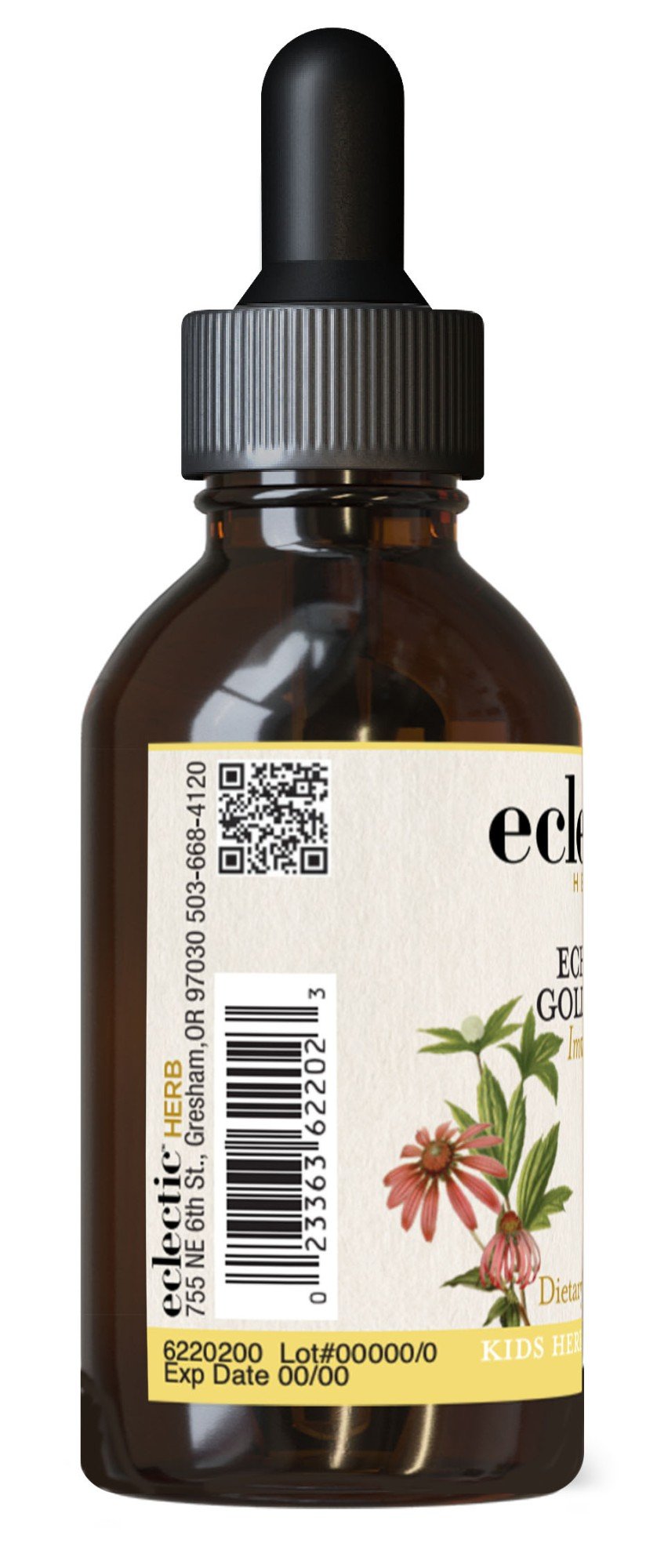 Eclectic Herb Kids Echinacea Goldenseal - Strawberry No Alcohol 2 oz Liquid